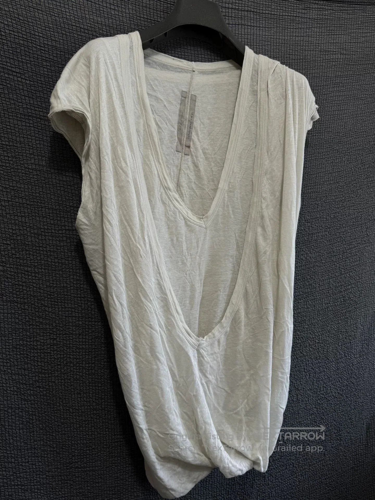 Rick Owens Rick Owens Double Layer V-Neck Tank. Size XS / US 0-2 / IT 36-38 - 3 Thumbnail