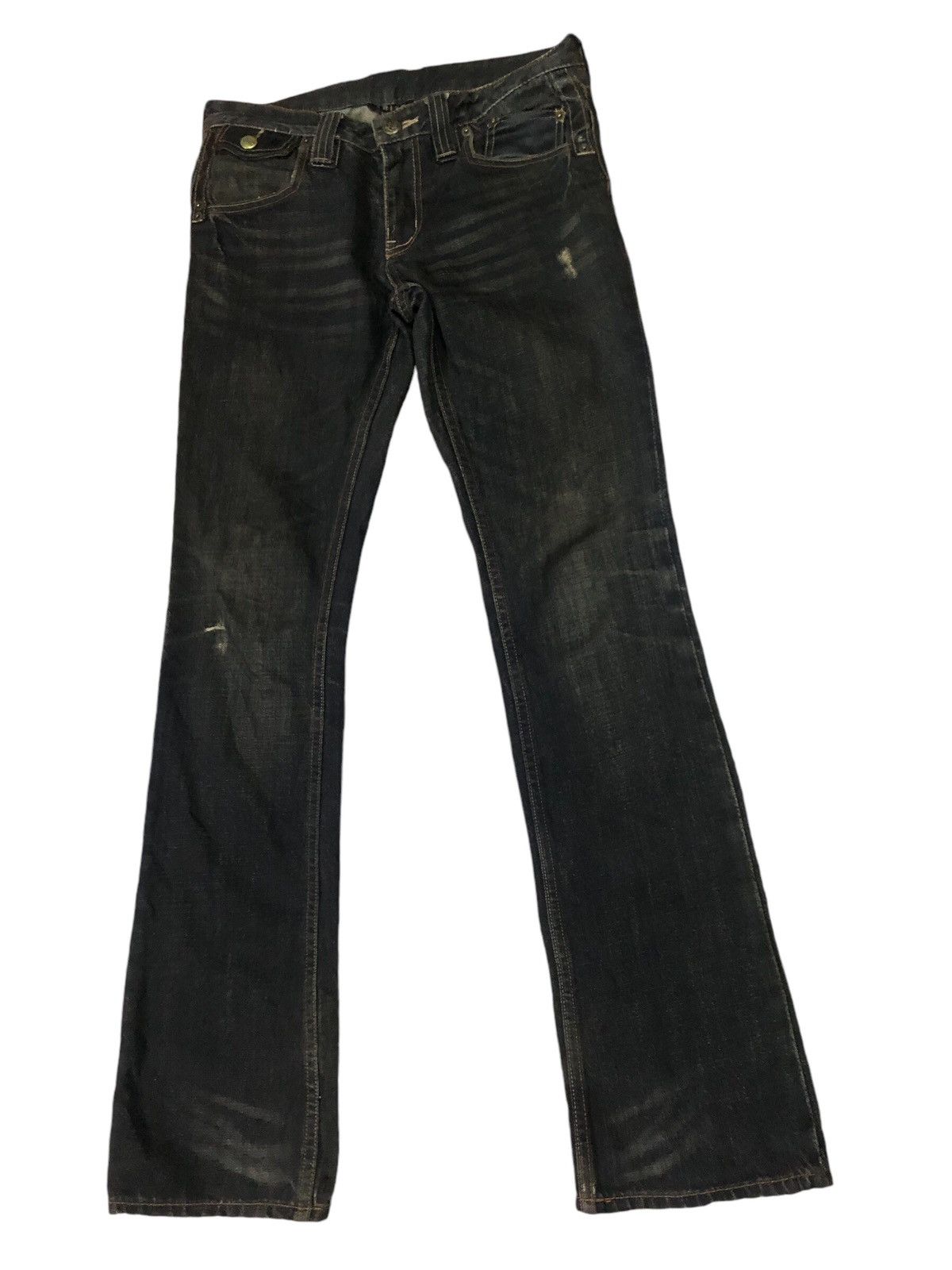 If Six Was Nine × Japanese Brand × Le Grande Bleu (L.G.B.) Trixy Super Black Boot Cut Denim Pants Size US 31 - 1 Thumbnail