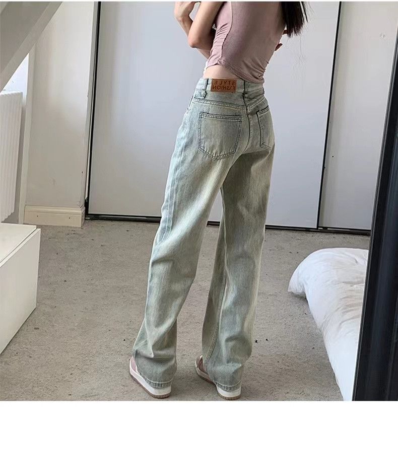 image of Vintage Light Colored Narrow Cut Wide Leg Jeans in Blue, Women's (Size 27)