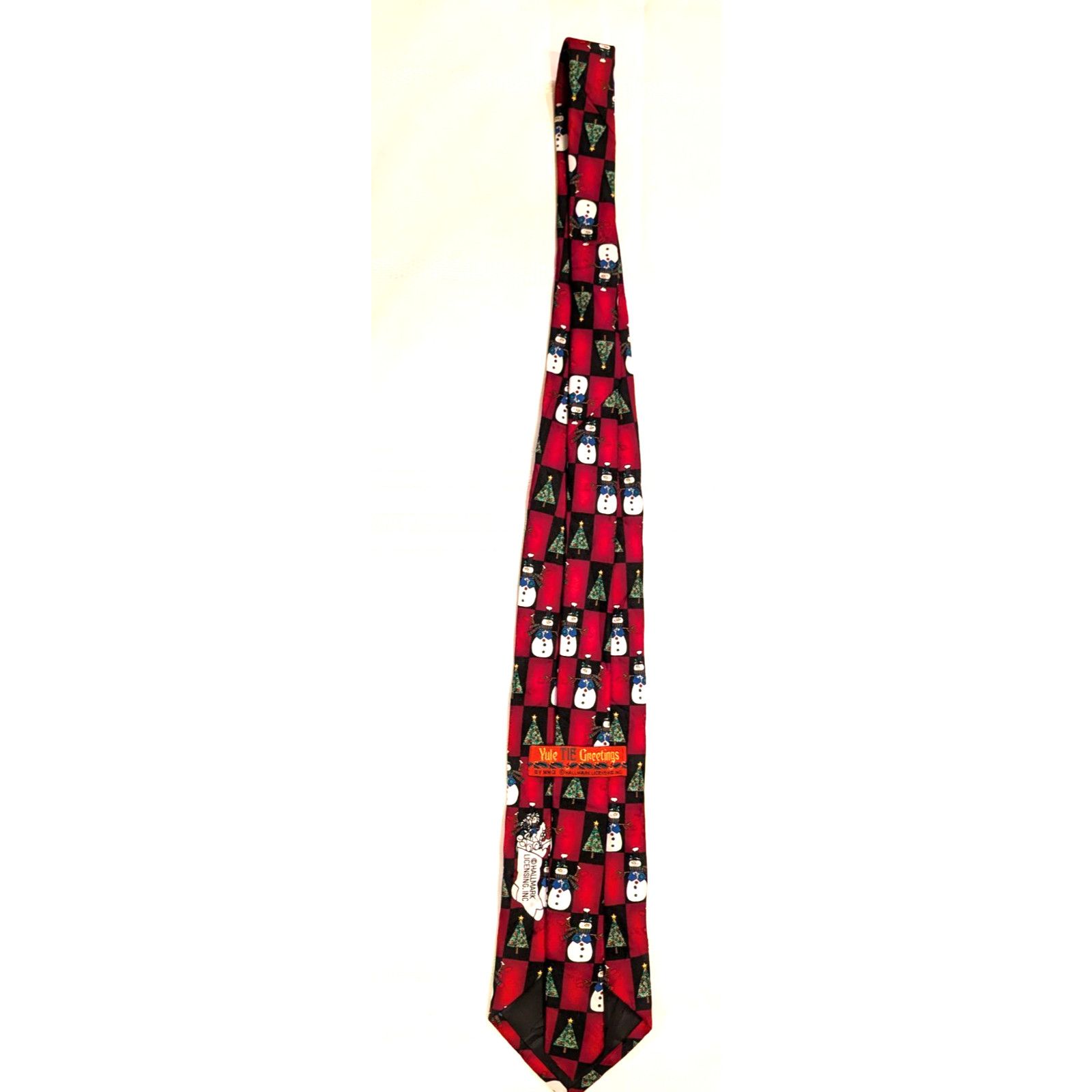 The Unbranded Brand Hallmark Yule Tie Greet Snowman Xmas Tree Necktie 100% Poly Size ONE SIZE - 2 Thumbnail