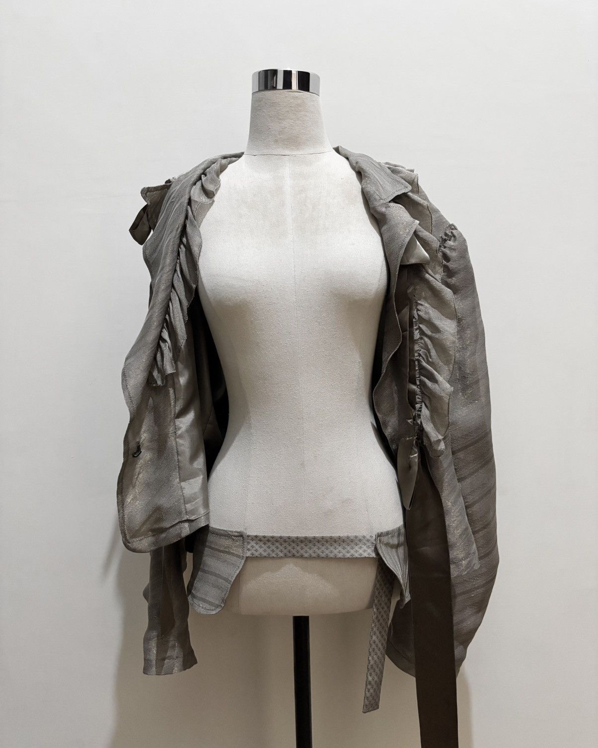 Comme des Garcons Y&Kei Aw2004 Metallic Silk Blazer Size M / US 6-8 / IT 42-44 - 16 Thumbnail