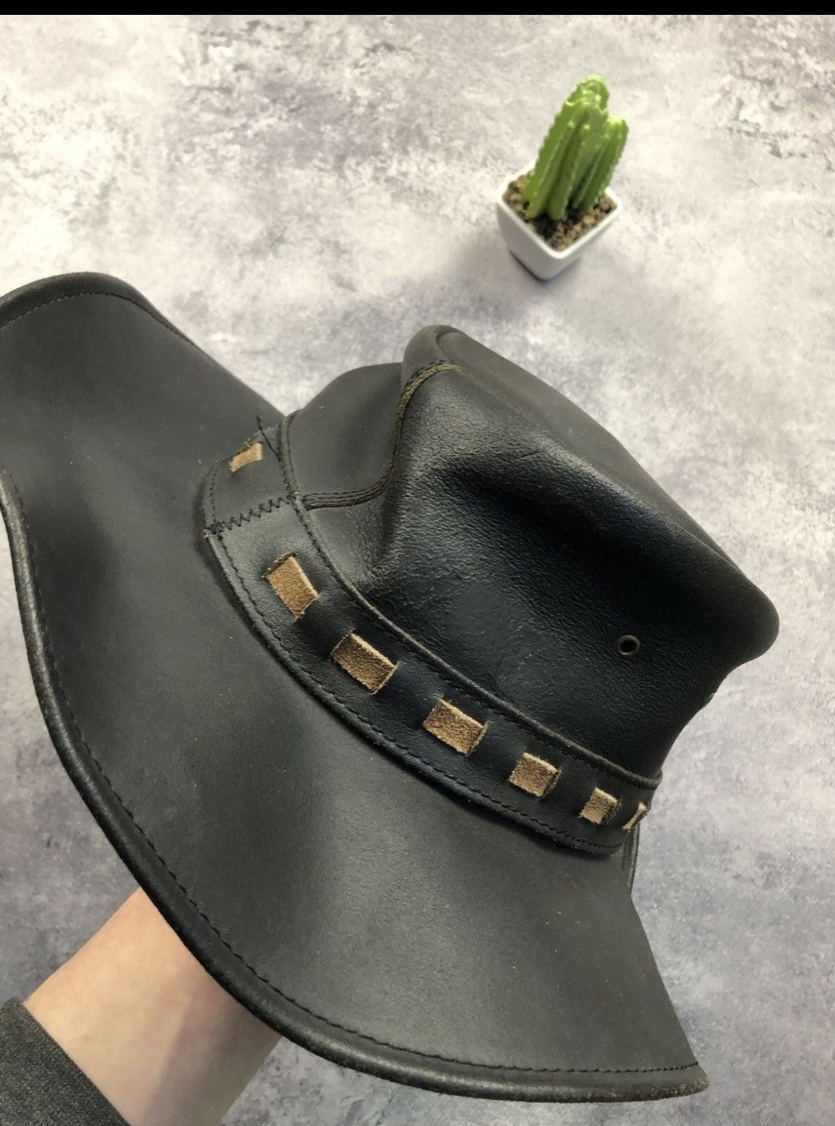 Vintage VINTAGE The Australian Bush Hat Co Statesman Leather Rare Size ONE SIZE - 3 Thumbnail