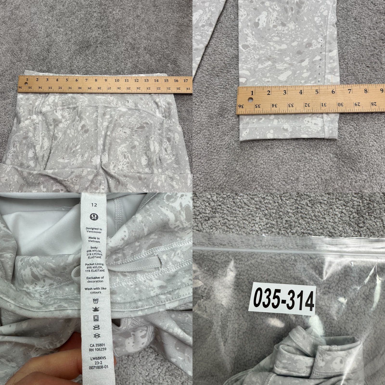 Lululemon Lululemon Base Pace High Rise Crop Active Pants Womens 12 Gray Athletic Cropped 20.5 in Inseam Size 34" / US 12 / IT 48 - 10 Thumbnail