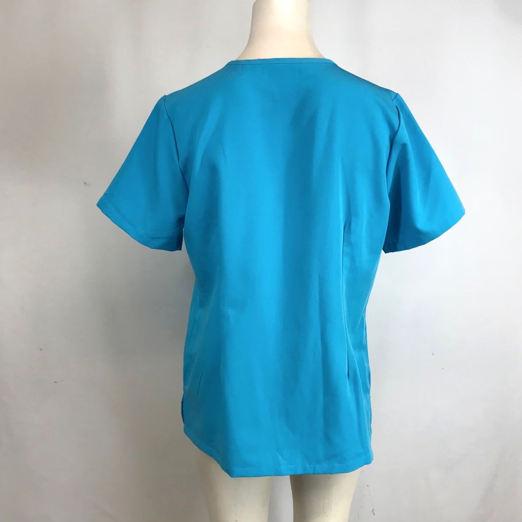 Vintage Mandala Blue V Neck Scrub Top Woven Equa Tek Technology Size M Women Size M / US 6-8 / IT 42-44 - 5 Thumbnail