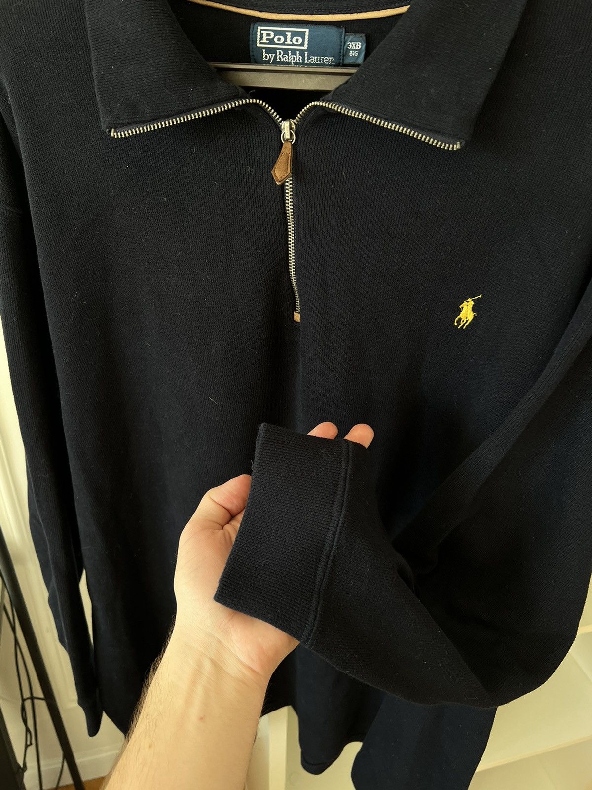Polo Ralph Lauren × RRL Ralph Lauren × Vintage Vintage Polo Ralph Lauren 1/3 zip sweater y2k Size US XXL / EU 58 / 5 - 3 Thumbnail