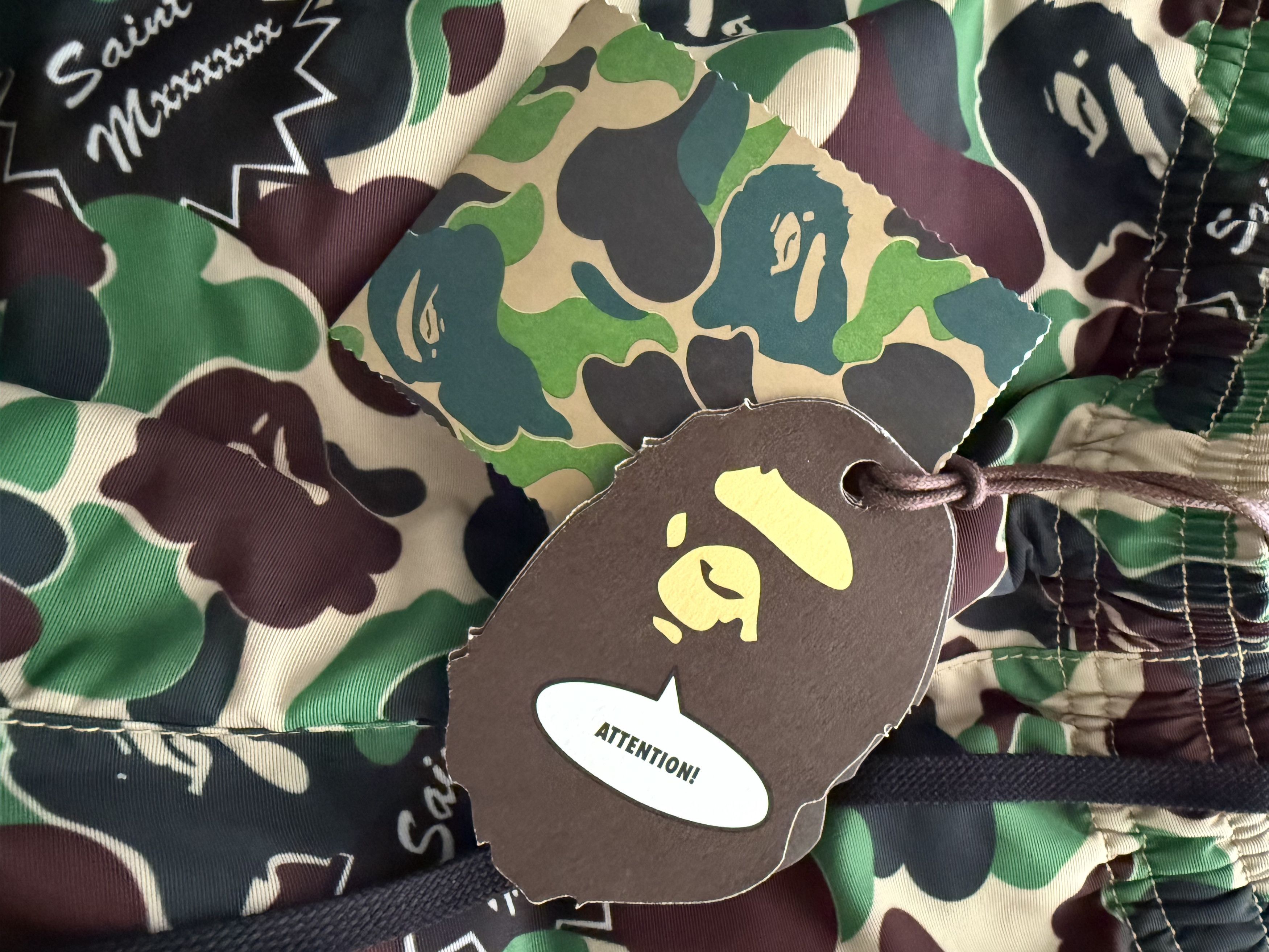 Bape × Saint Michael A BATHING APEx SAINT Mxxxxxx STAPE Track Pants Camo Size US 31 - 11 Thumbnail