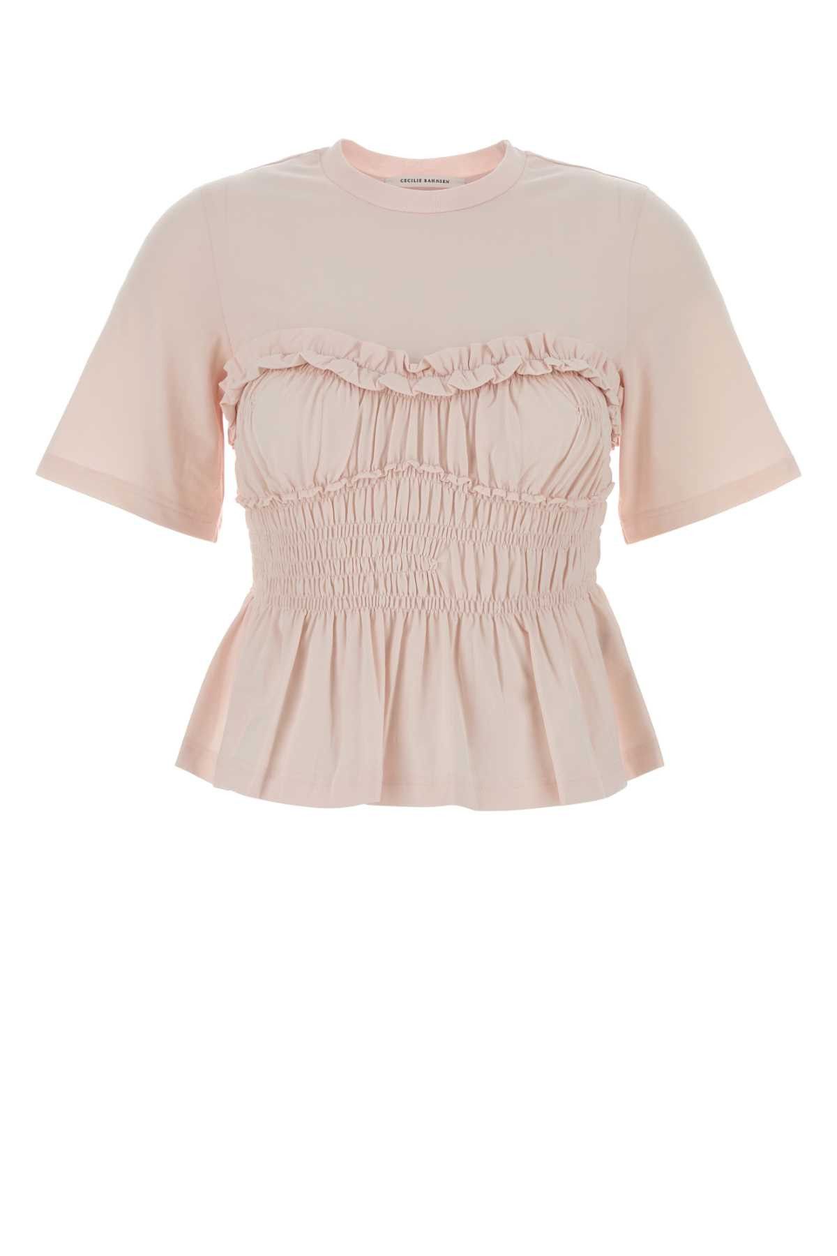 Pastel Pink Stretch Cotton Vilde Top