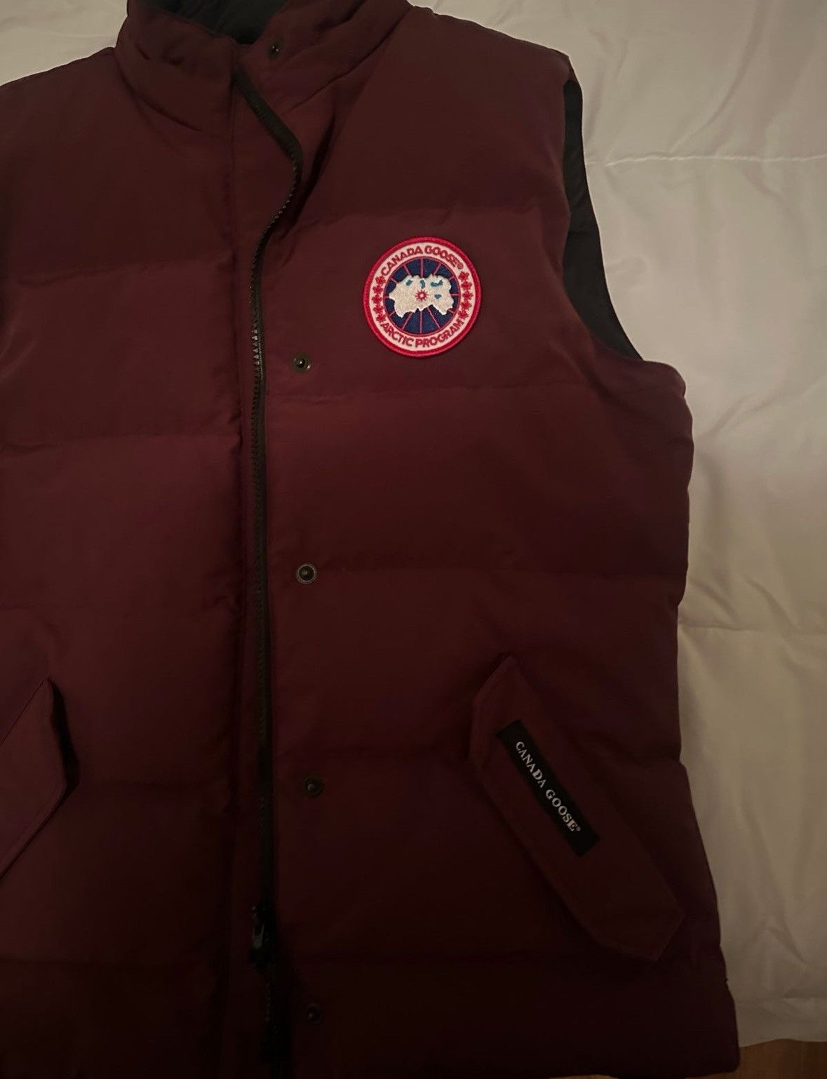 image of Canada Goose Vest in Burgundy, Men's (Size Medium)