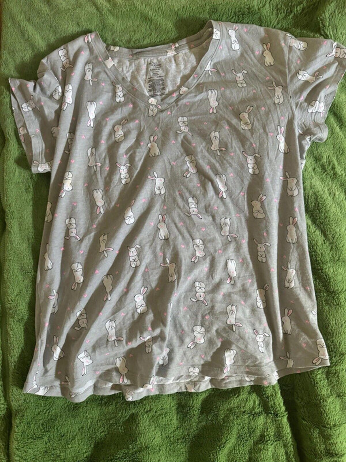 Other Woman’S Secret Treasures Pajama Top Size Small Bunny Hearts Size ONE SIZE - 1 Thumbnail