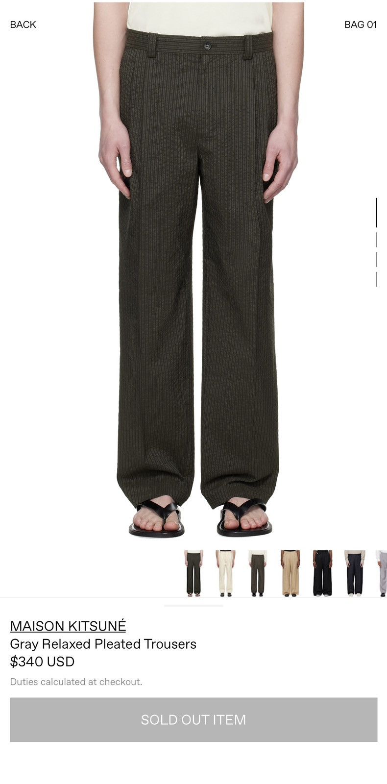 Maison Kitsune Maison kitsune pleated relaxed trousers Size US 30 / EU 46 - 1 Thumbnail