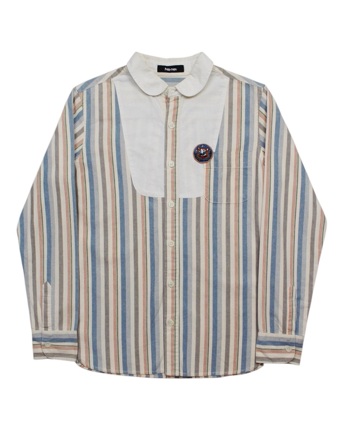 Ne-Net SS2012 NE-NET FOX BADGE STRIPED COLLAR SHIRT Size US M / EU 48-50 / 2 - 1 Thumbnail