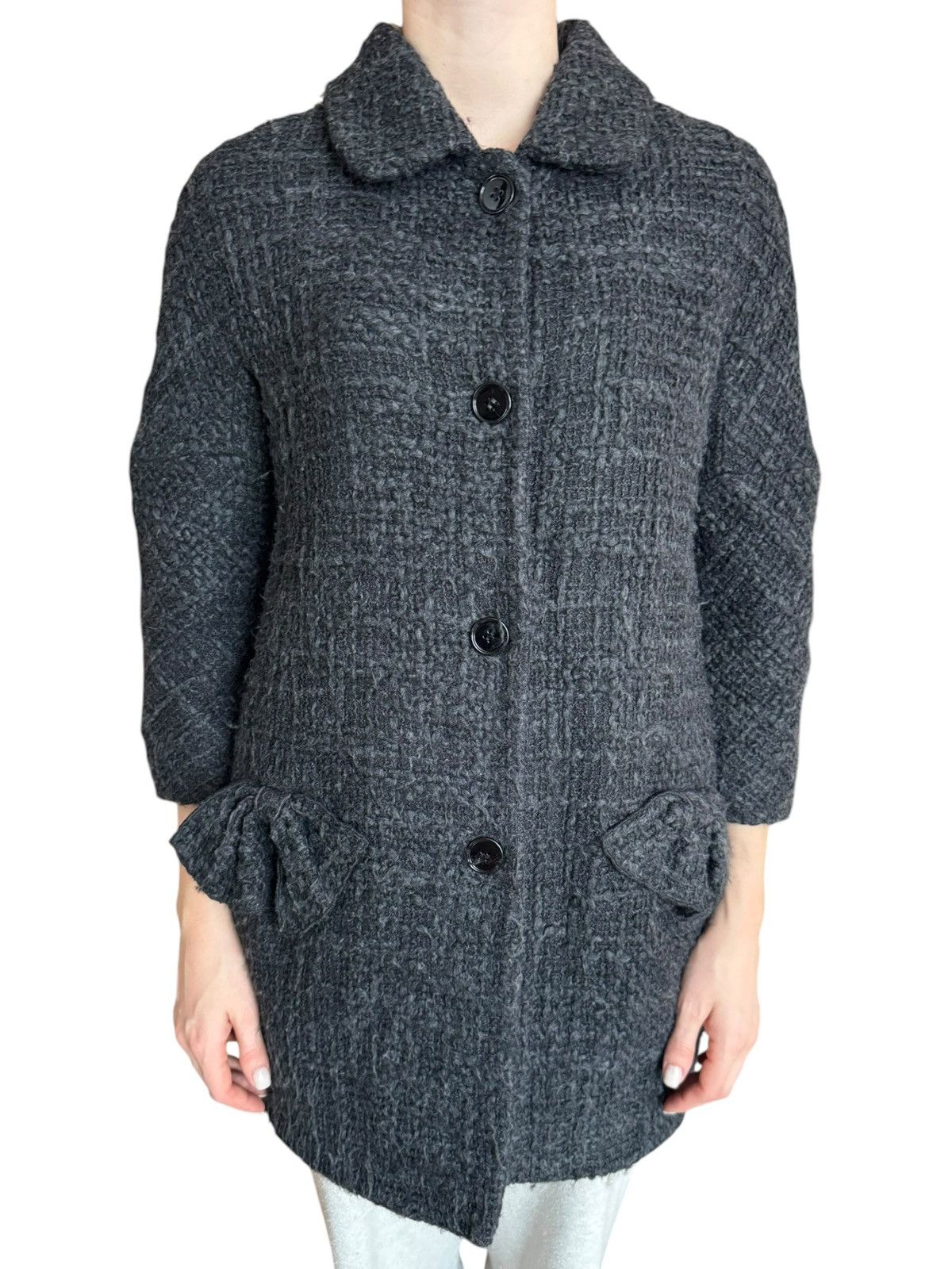 Dolce & Gabbana Dolce & Gabbana D&G Wool Button Bow Ladies Coat 44 Medium Size M / US 6-8 / IT 42-44 - 1 Thumbnail