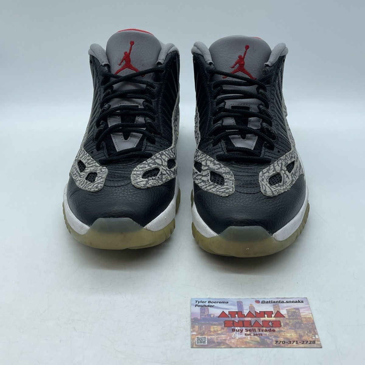 Jordan Brand Air Jordan 11 low black cement Size US 10.5 / EU 43-44 - 2 Thumbnail