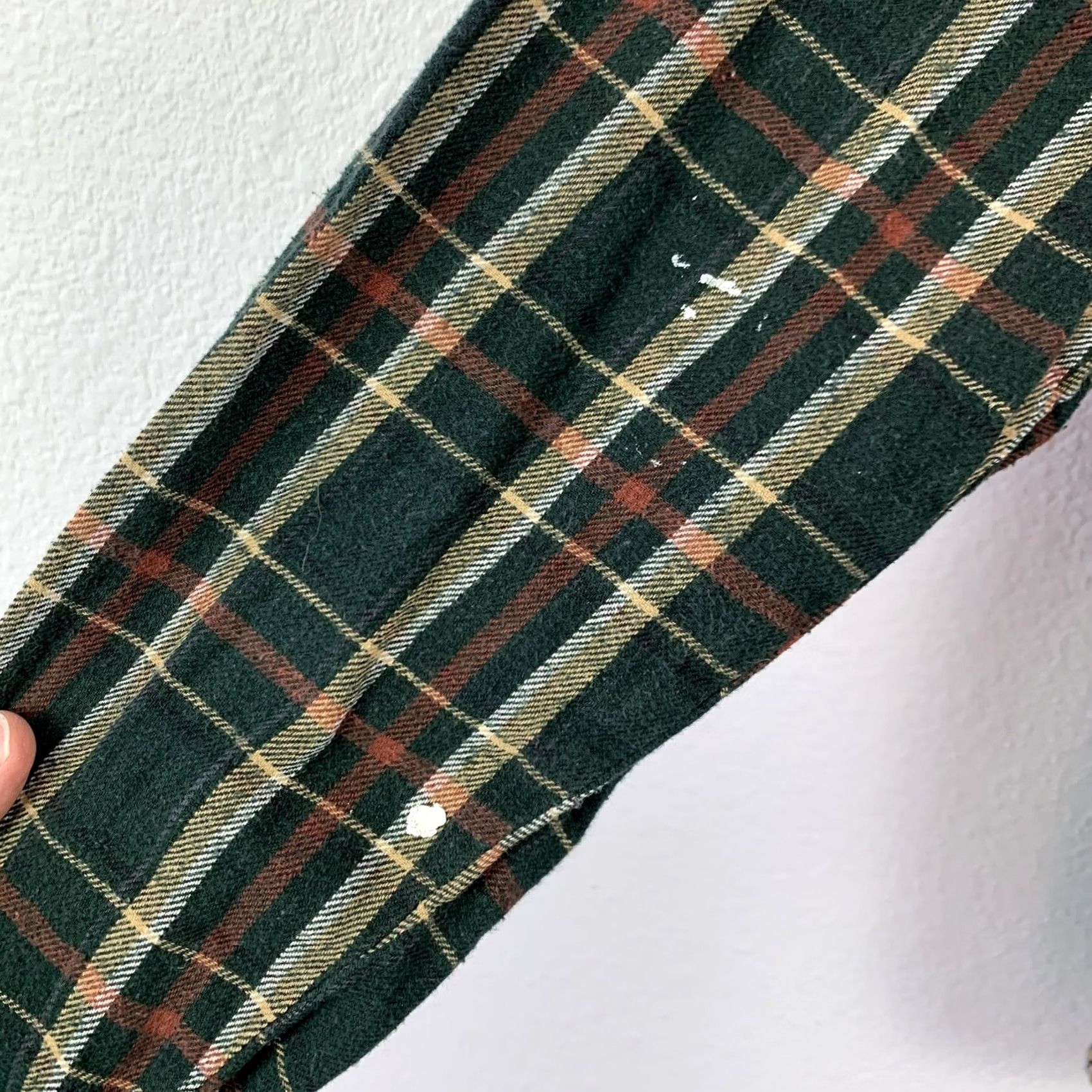 Wrangler VINTAGE Wrangler Western Shirts Plaid Flannel Shirt Long Sleeve Pearl Snap Mens XL Green Red Tan White Casual Button-Down Size US XL / EU 56 / 4 - 3 Thumbnail