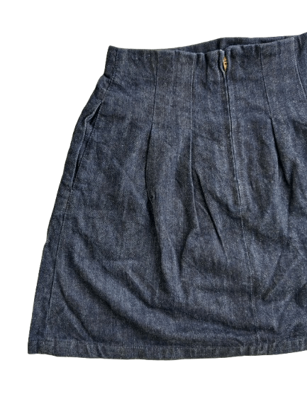 MOUSSY MOUSSY Mini Skirt Dark Blue Denim Japanese Brand Size 25" / US 0 / IT 36 - 5 Thumbnail