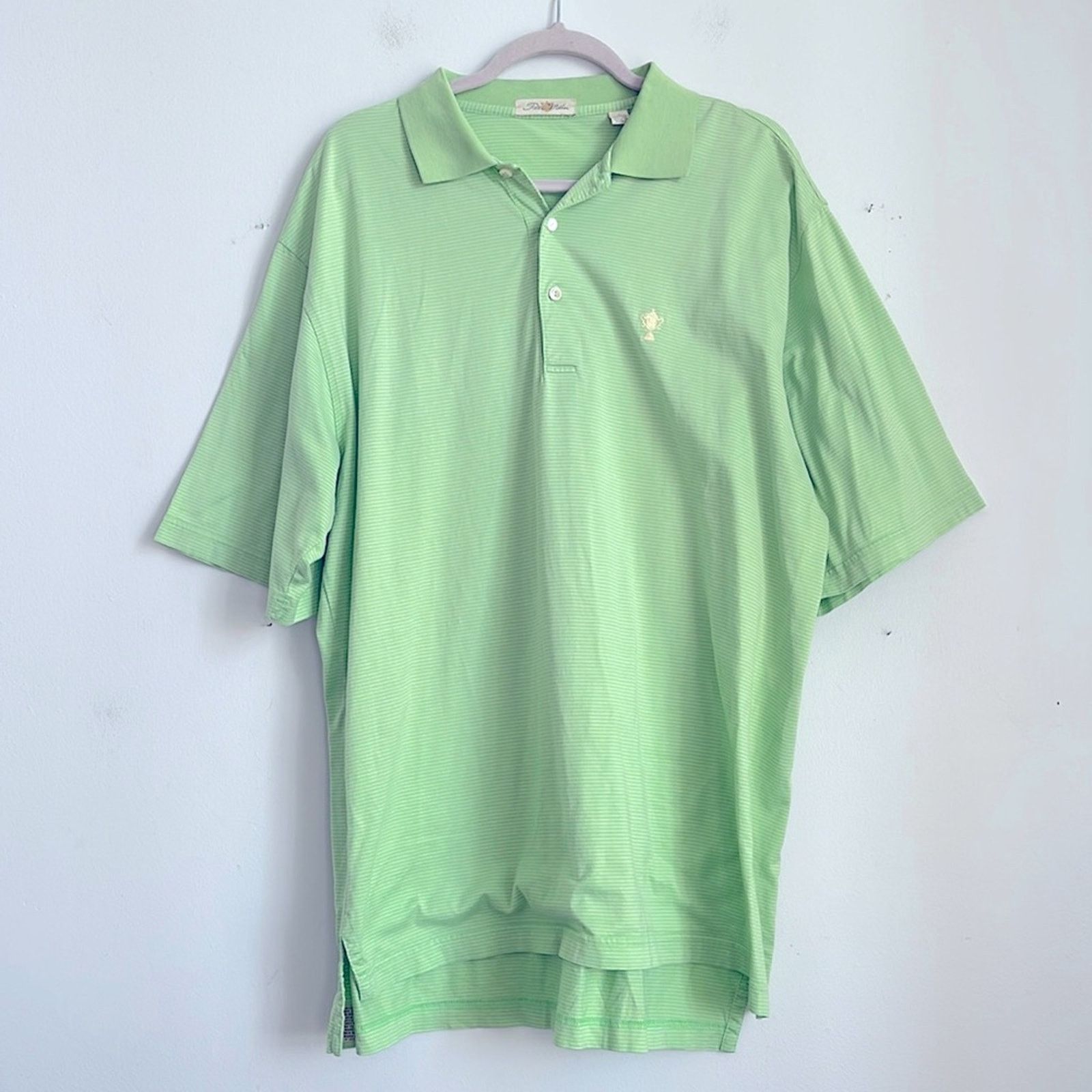 Peter Millar Peter Millar double mercerized cotton pinstriped polo shirt Size US L / EU 52-54 / 3 - 1 Thumbnail
