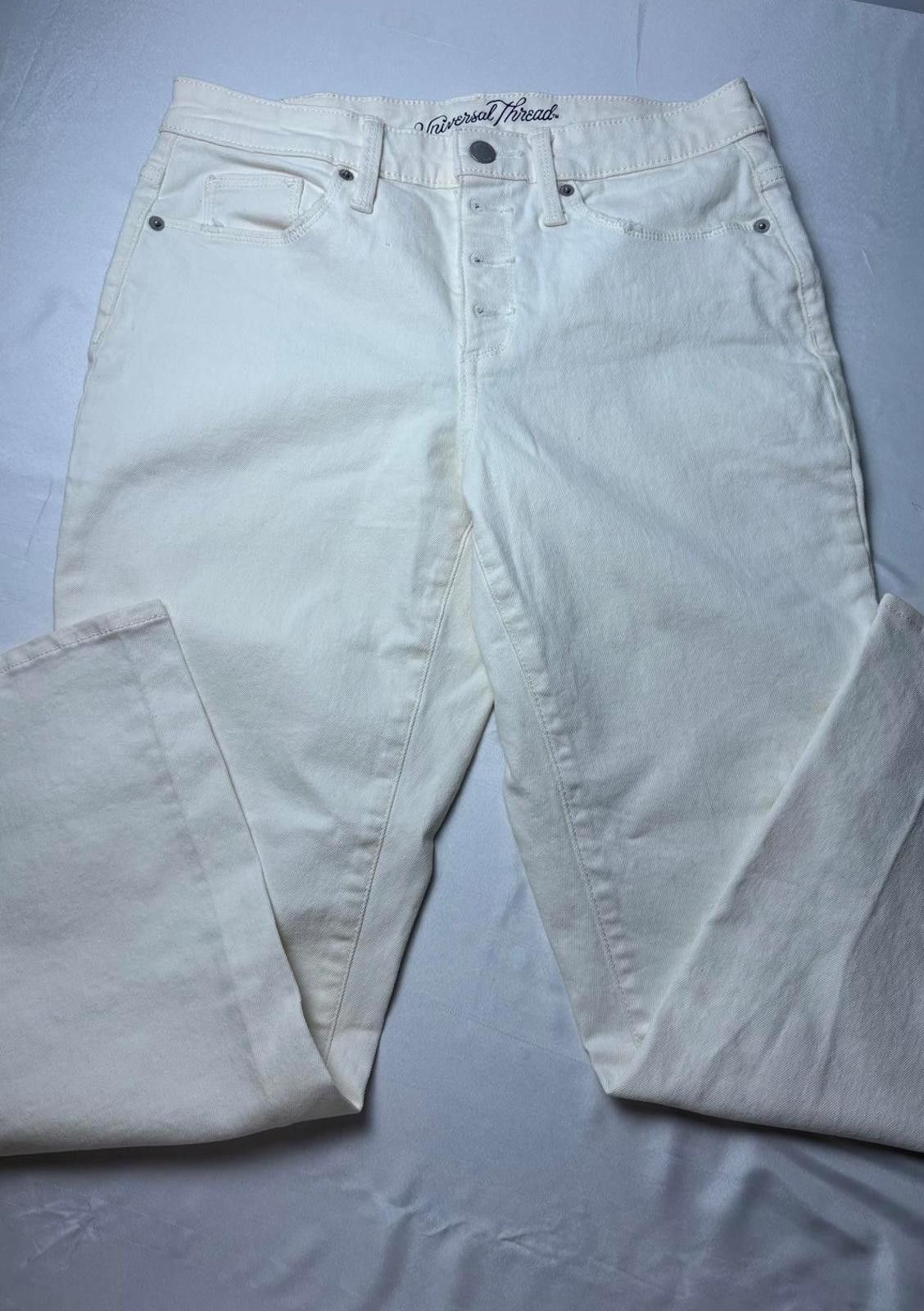 Target Basics White/ cream straight legged denim Size 28" / US 6 / IT 42 - 5 Thumbnail
