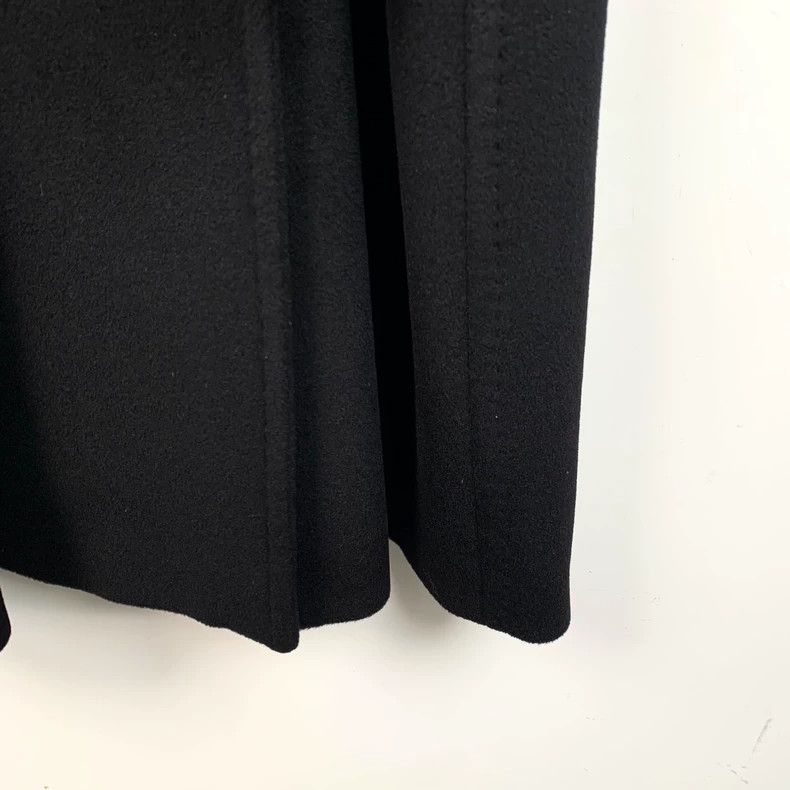 Max Mara Max Mara 101801 Black Lapel Double Breasted Belt Coat Size XS / US 0-2 / IT 36-38 - 5 Thumbnail