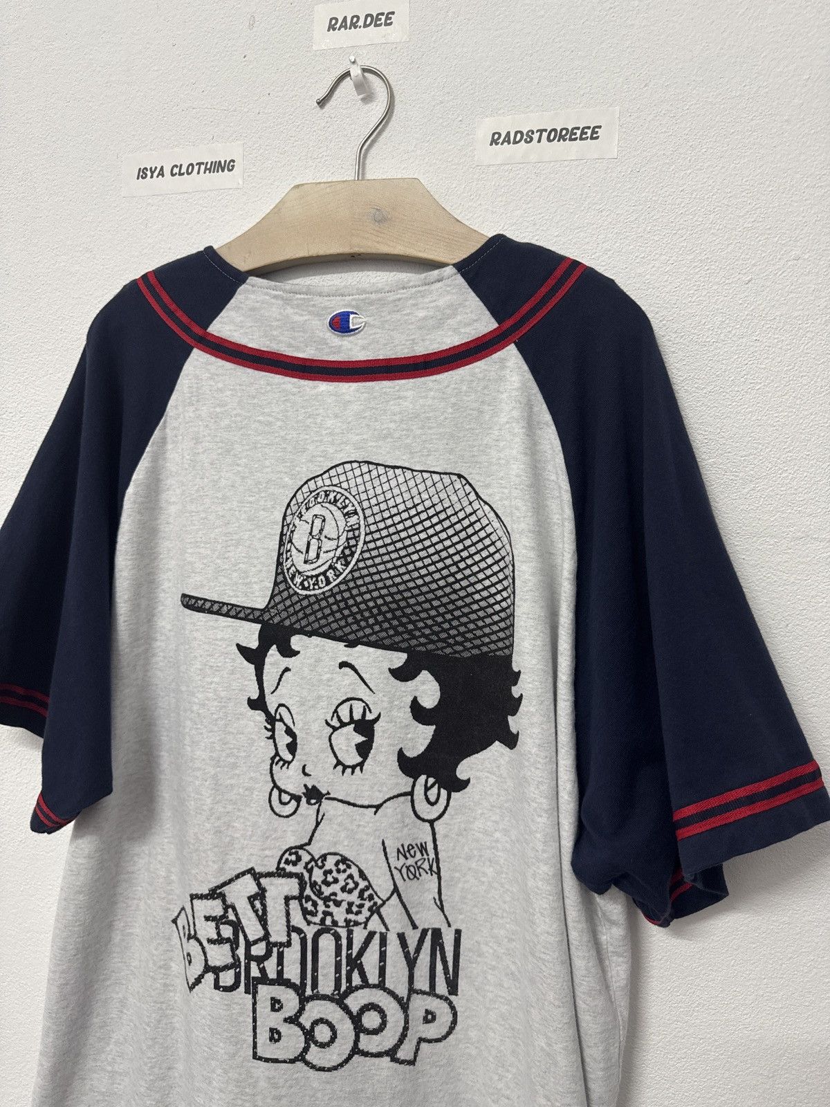 New York Yankees Champion x NY x Bettyboop Button Shirt Size US XL / EU 56 / 4 - 7 Thumbnail