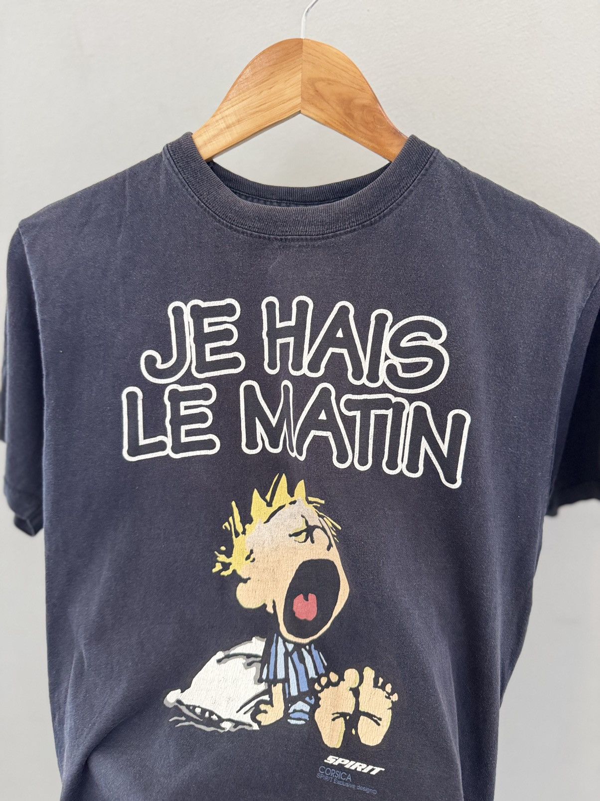 Vintage Vintage T-Shirt Je Hais Le Matin Vars Spirit Size US S / EU 44-46 / 1 - 6 Thumbnail