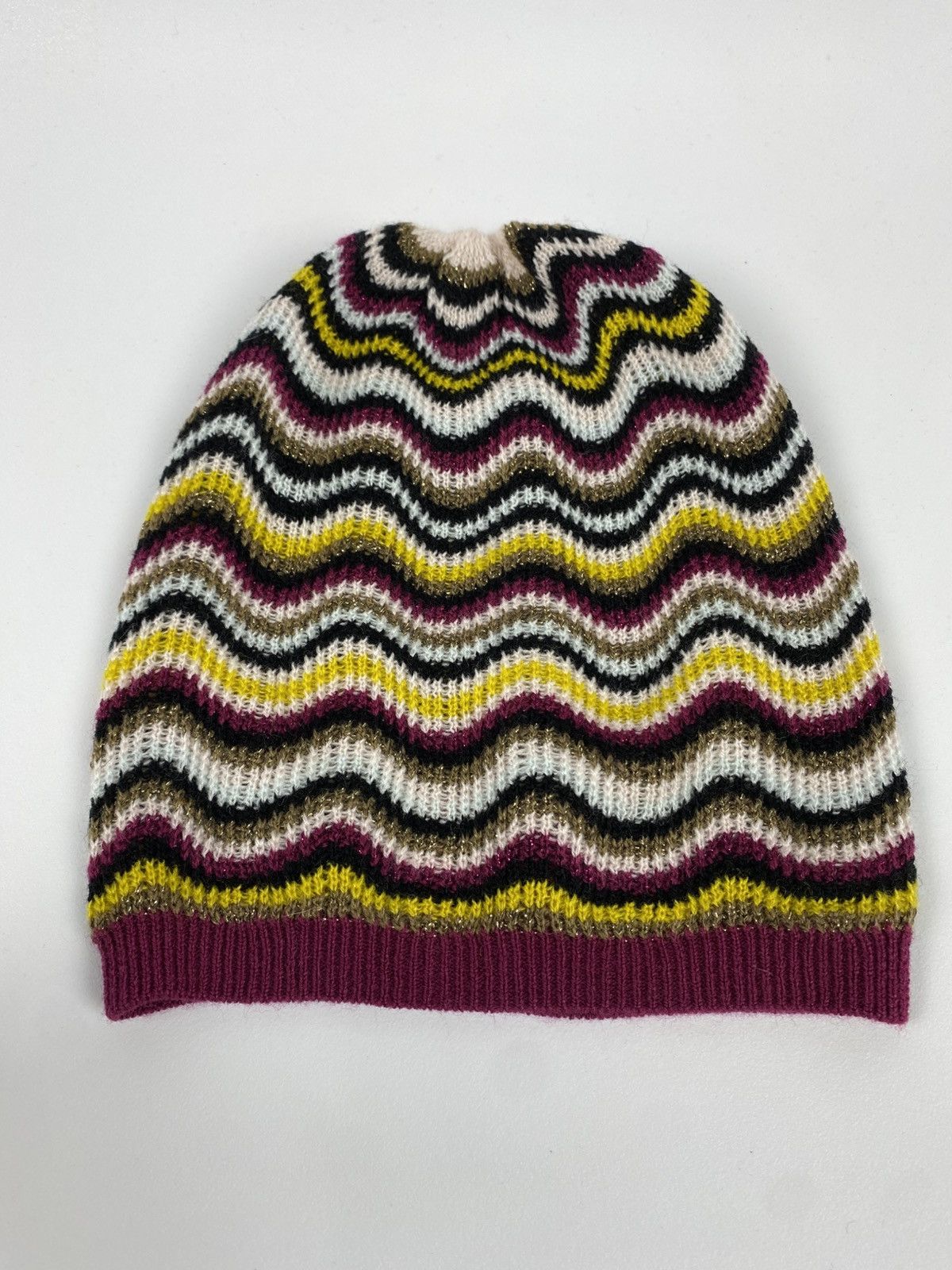 Missoni Missoni Lindex Striped Multicolor Beanie Hat Wool-Acrylic Size ONE SIZE - 5 Thumbnail