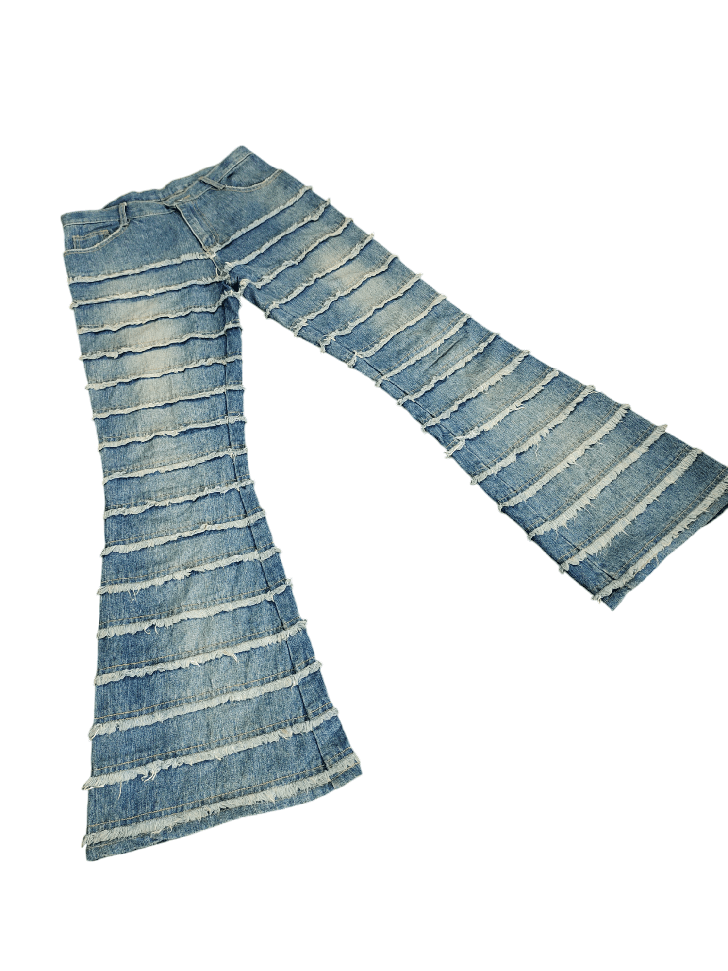 If Six Was Nine Flare Jeans F.T.S Hagi Patchwork Denim Bootcut Hysterics Sty Size US 27 - 2 Thumbnail