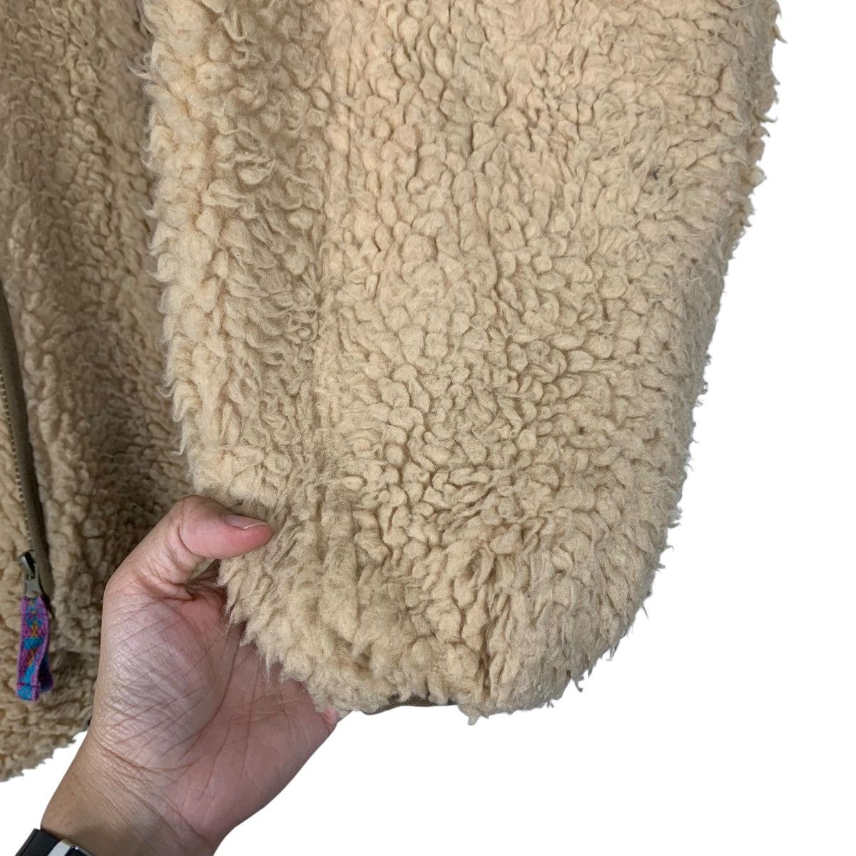 Japanese Brand TITICACA Deep Pile Fleece Jacket V Neck #2108-C92 Size US L / EU 52-54 / 3 - 13 Thumbnail