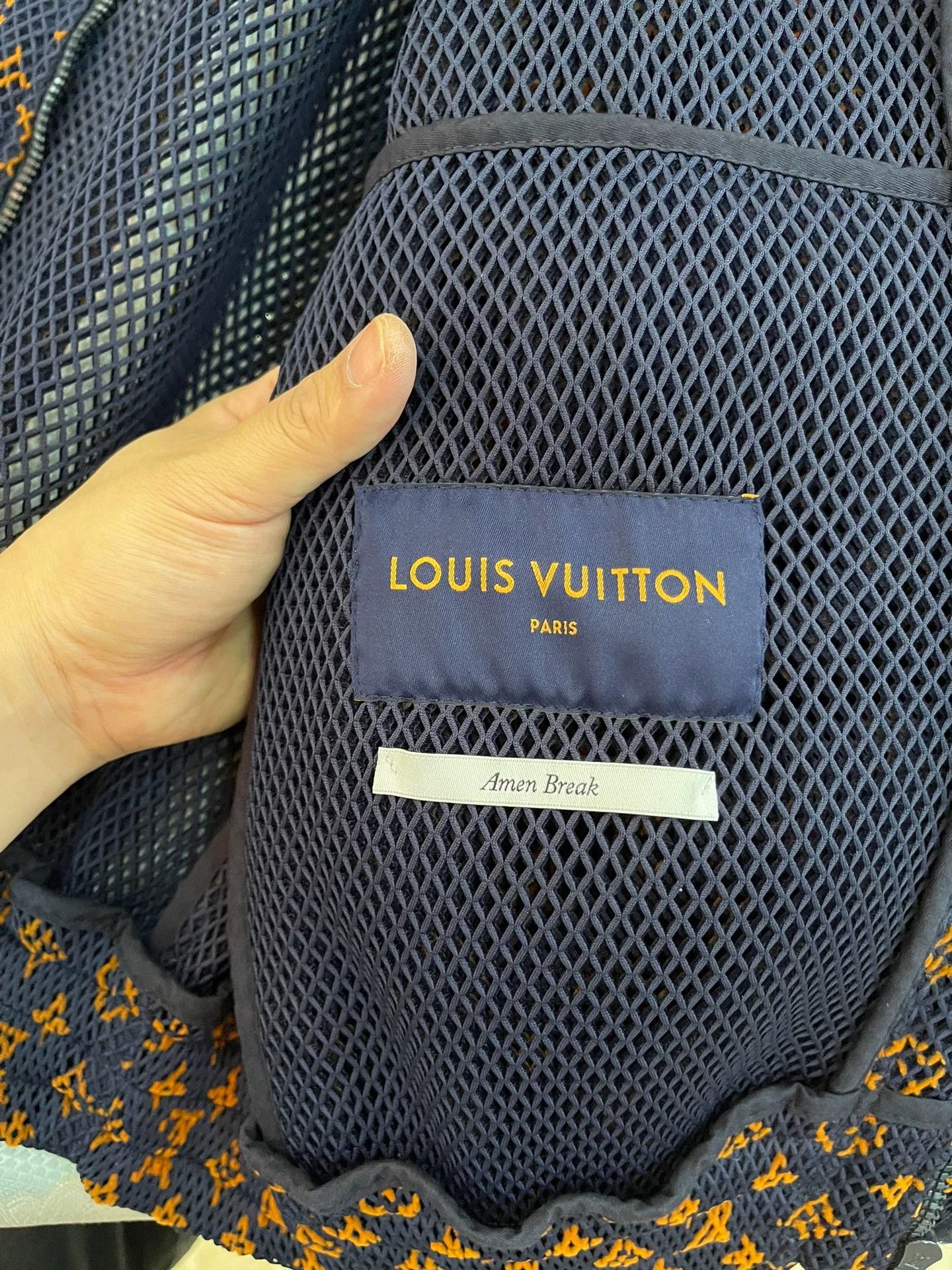 Louis Vuitton LV Flocked Full Logo Cutout Oversized Jacket 46 (Oversized) Size US S / EU 44-46 / 1 - 4 Thumbnail