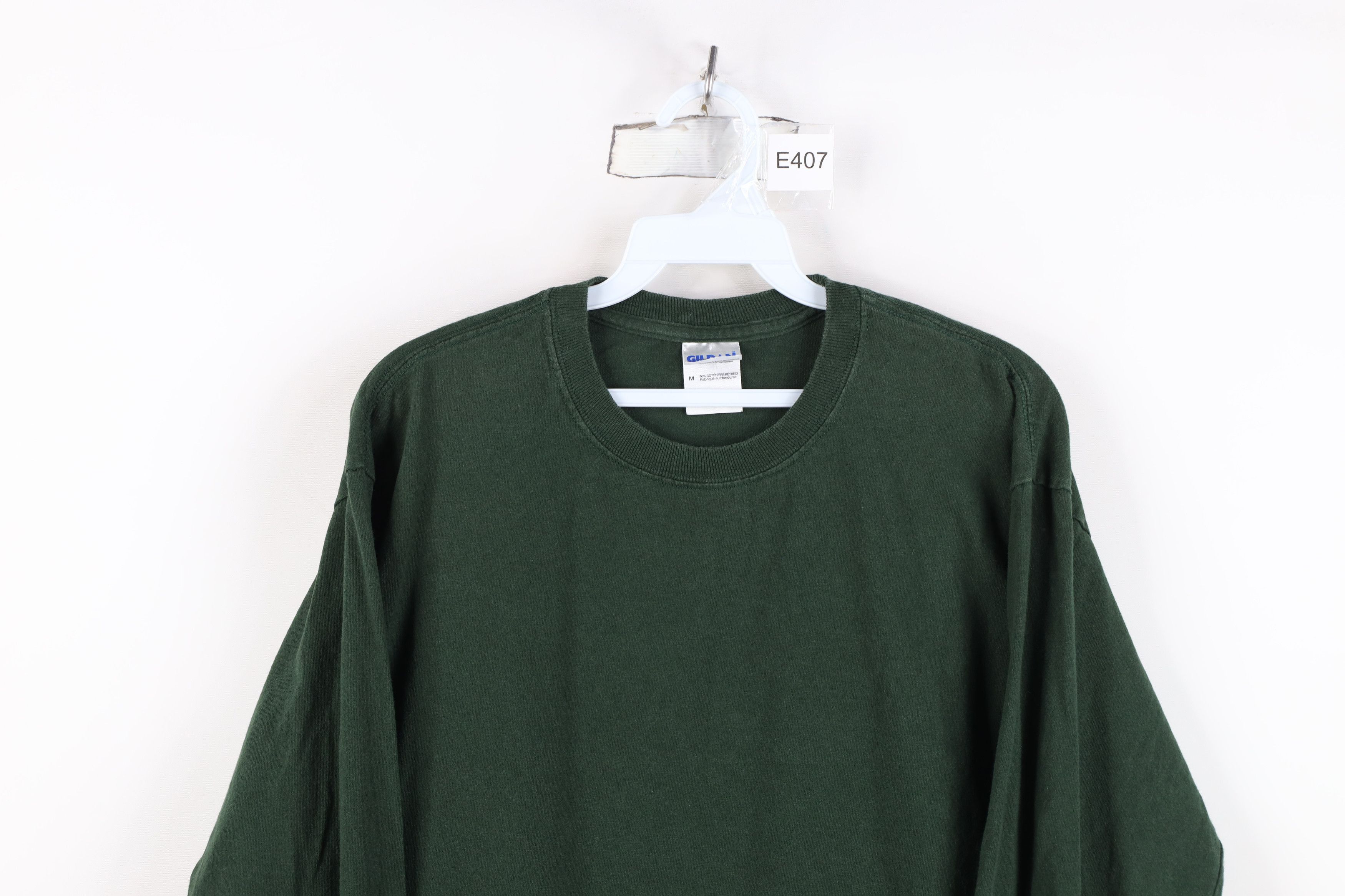 Vintage Vintage 90s Y2K Streetwear Blank Cotton Long Sleeve T-Shirt Size US M / EU 48-50 / 2 - 2 Thumbnail