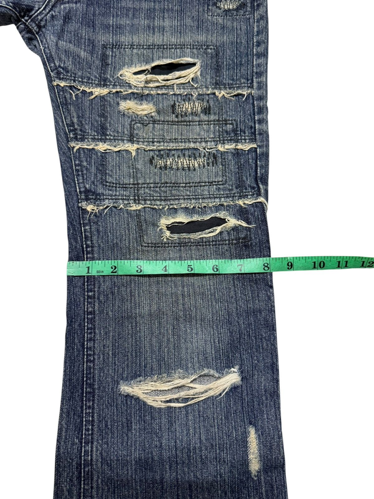 Le Grande Bleu (L.G.B.) Flared Jeans Rupert Difference Distressed Rare Design Denim Size US 30 / EU 46 - 13 Thumbnail