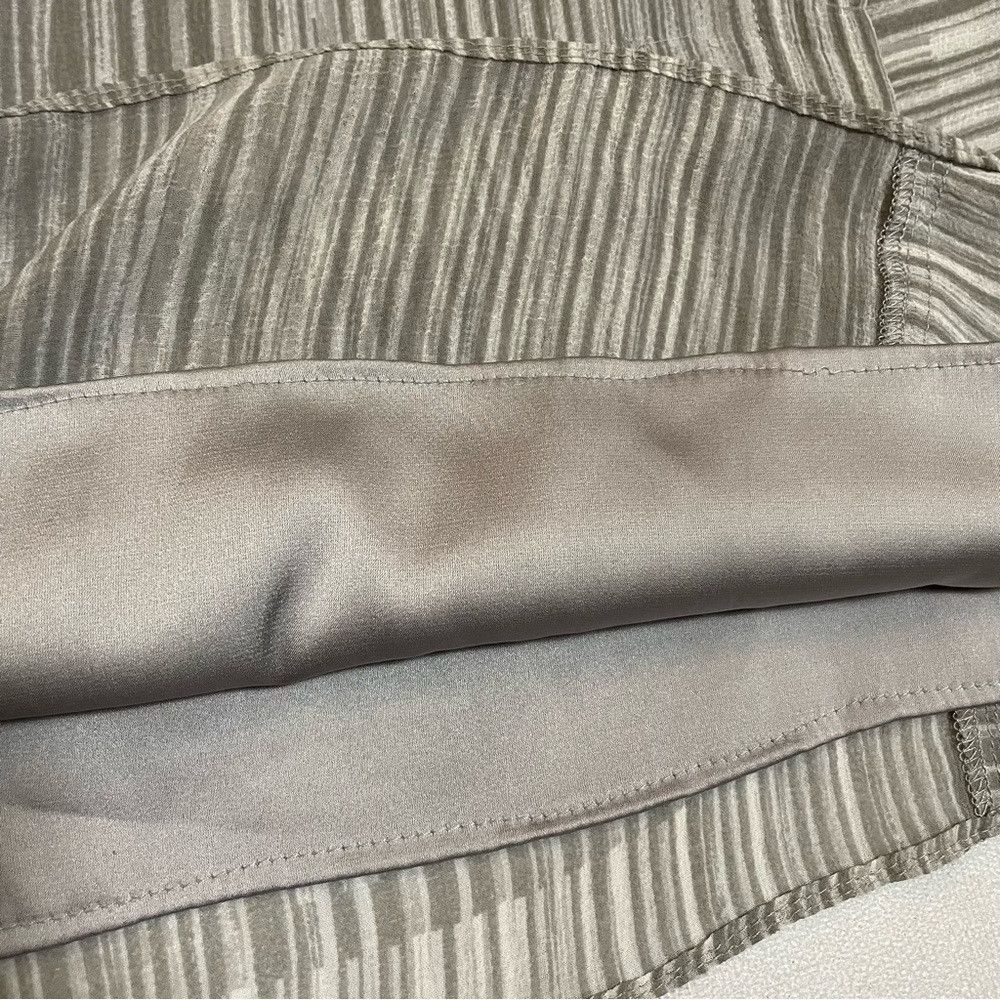 Halston H Halston Chiffon Grey Stripes 3/4 Sleeve Mini Dress Tunic Size L / US 10 / IT 46 - 7 Thumbnail