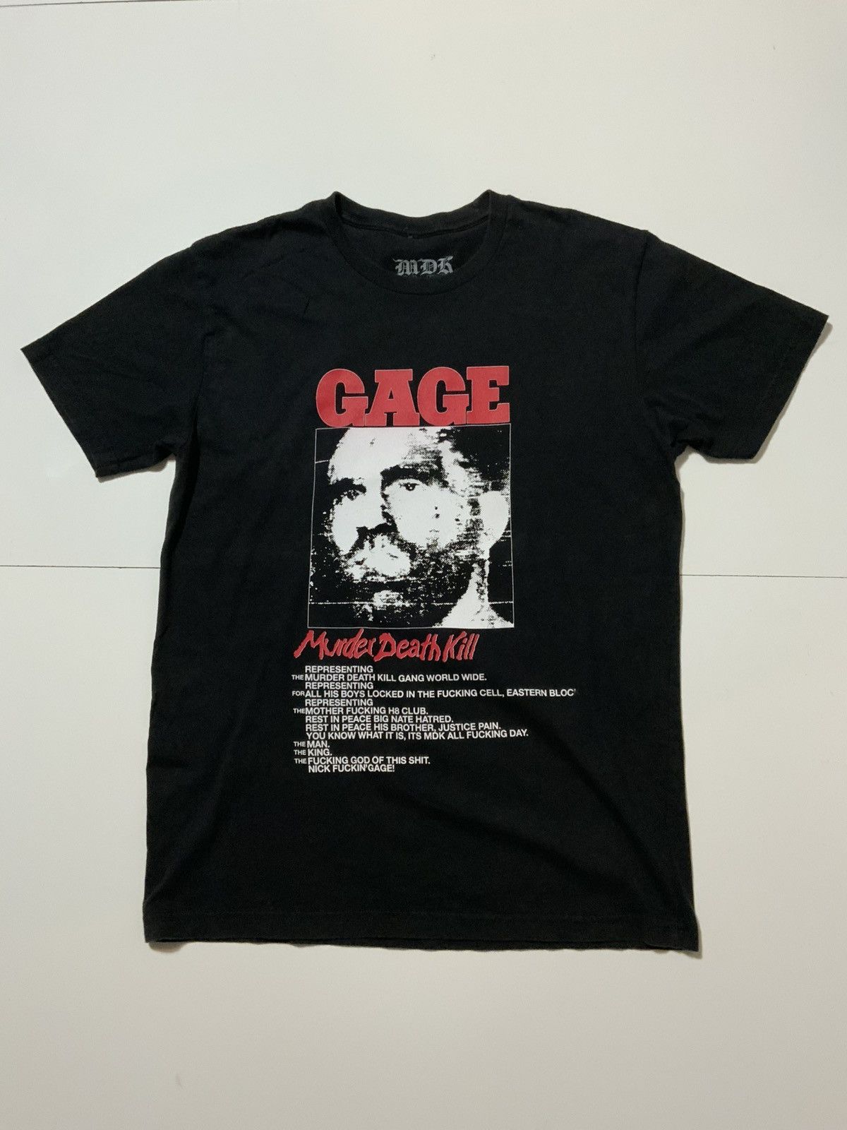 MDK × Streetwear MDK All Day Nick Gage Murder Death Kill Wrestling T ...