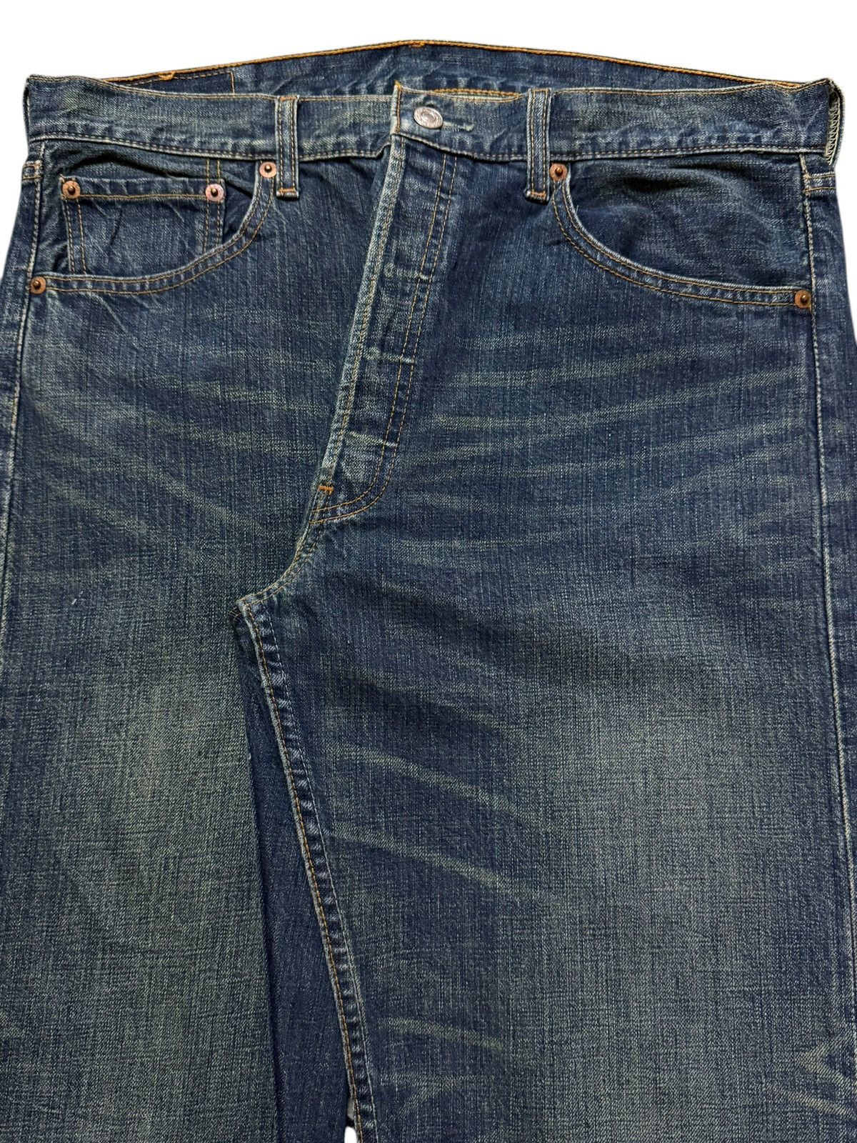 Levi's Vintage 90s Levis 501 Faded Whisker Wide Leg Baggy Jeans Size US 34 / EU 50 - 3 Thumbnail