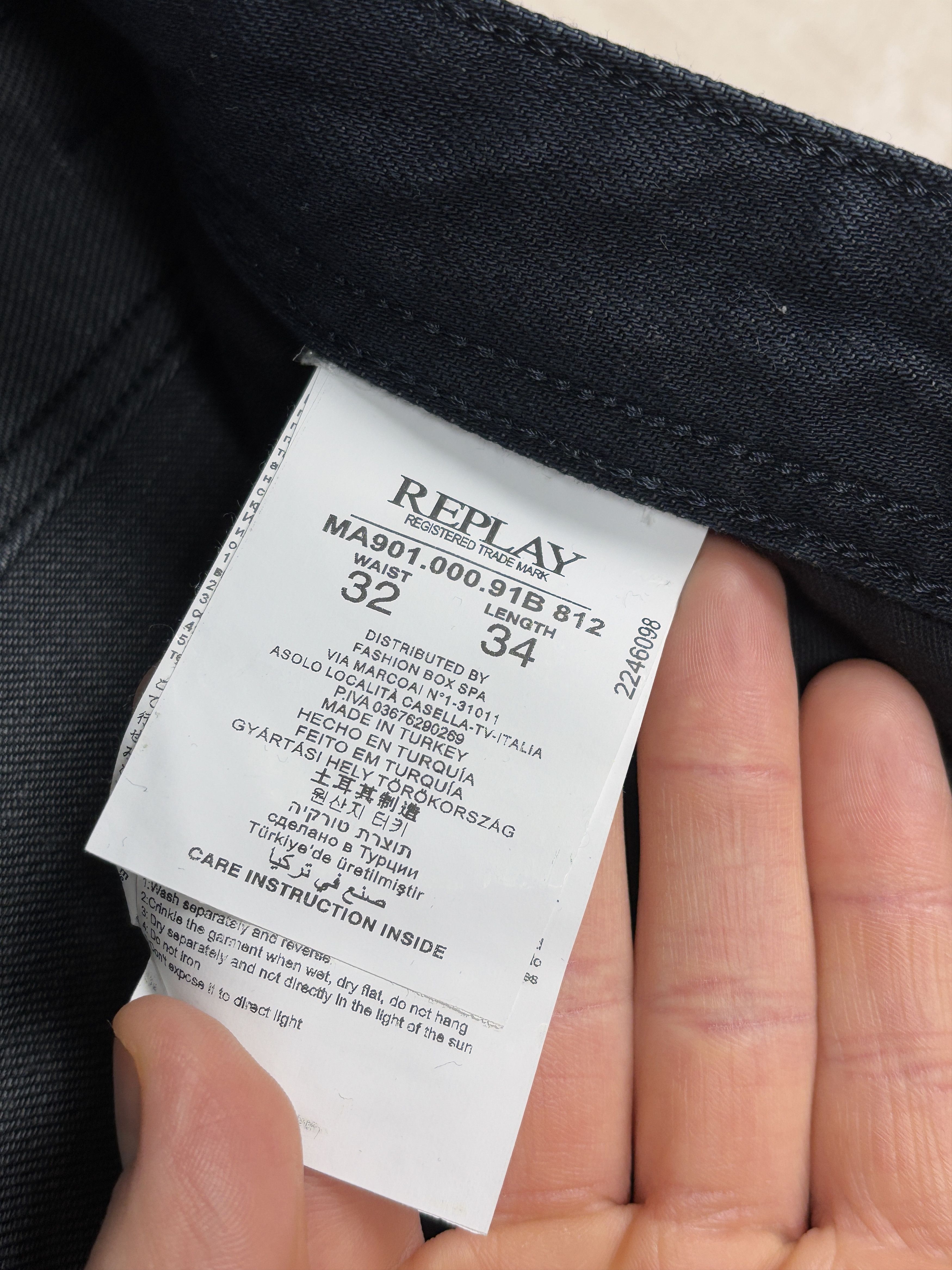 Replay Replay RBJ 901 Taper Jeans W 32 / L 34 Dark Blue RRP £ 125 Size US 32 / EU 48 - 19 Thumbnail