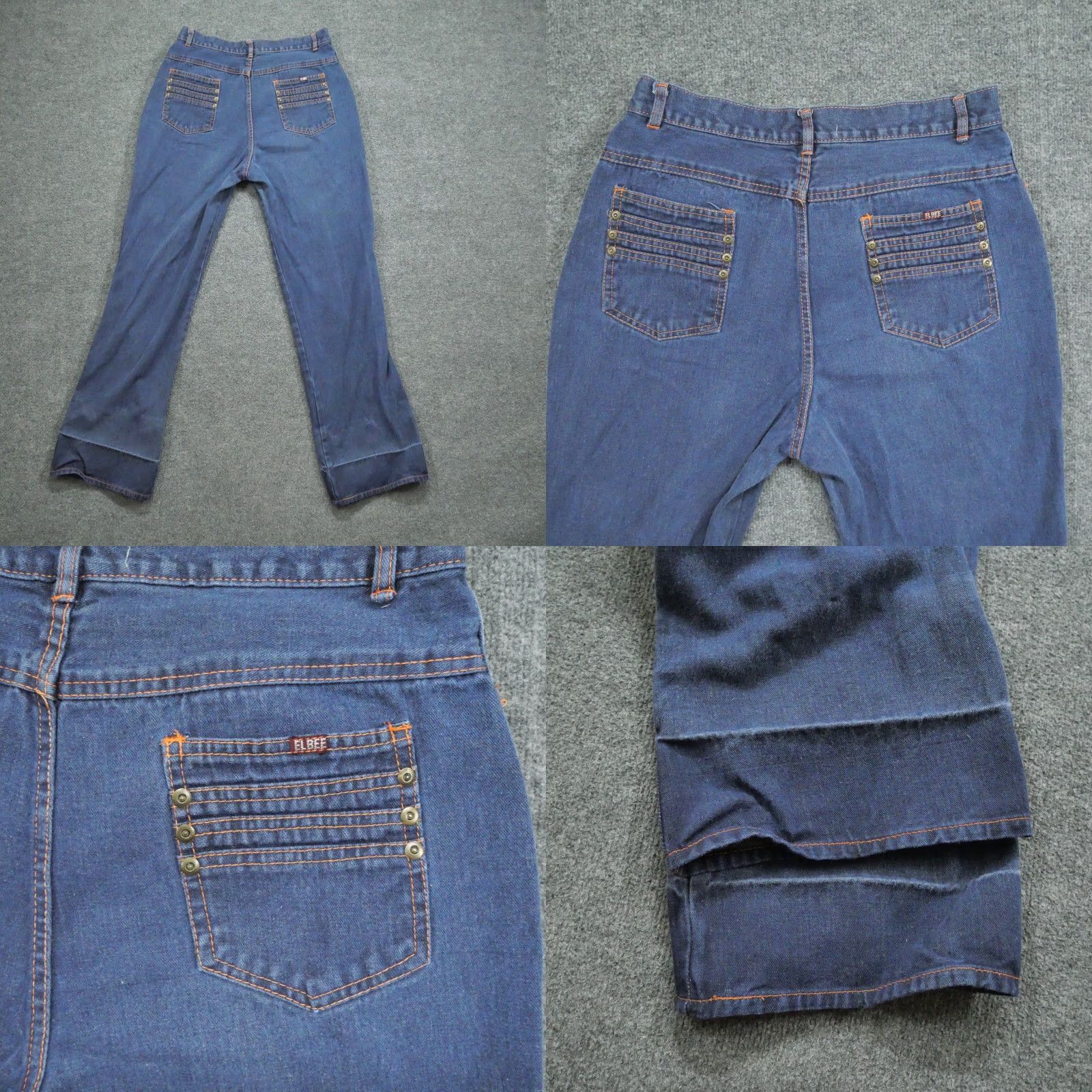 Vintage VINTAGE Elbee Jeans Womens 20 31x32 Blue Denim Pants High Rise Mom 80s Size 24" / US 00 / IT 34 - 10 Thumbnail