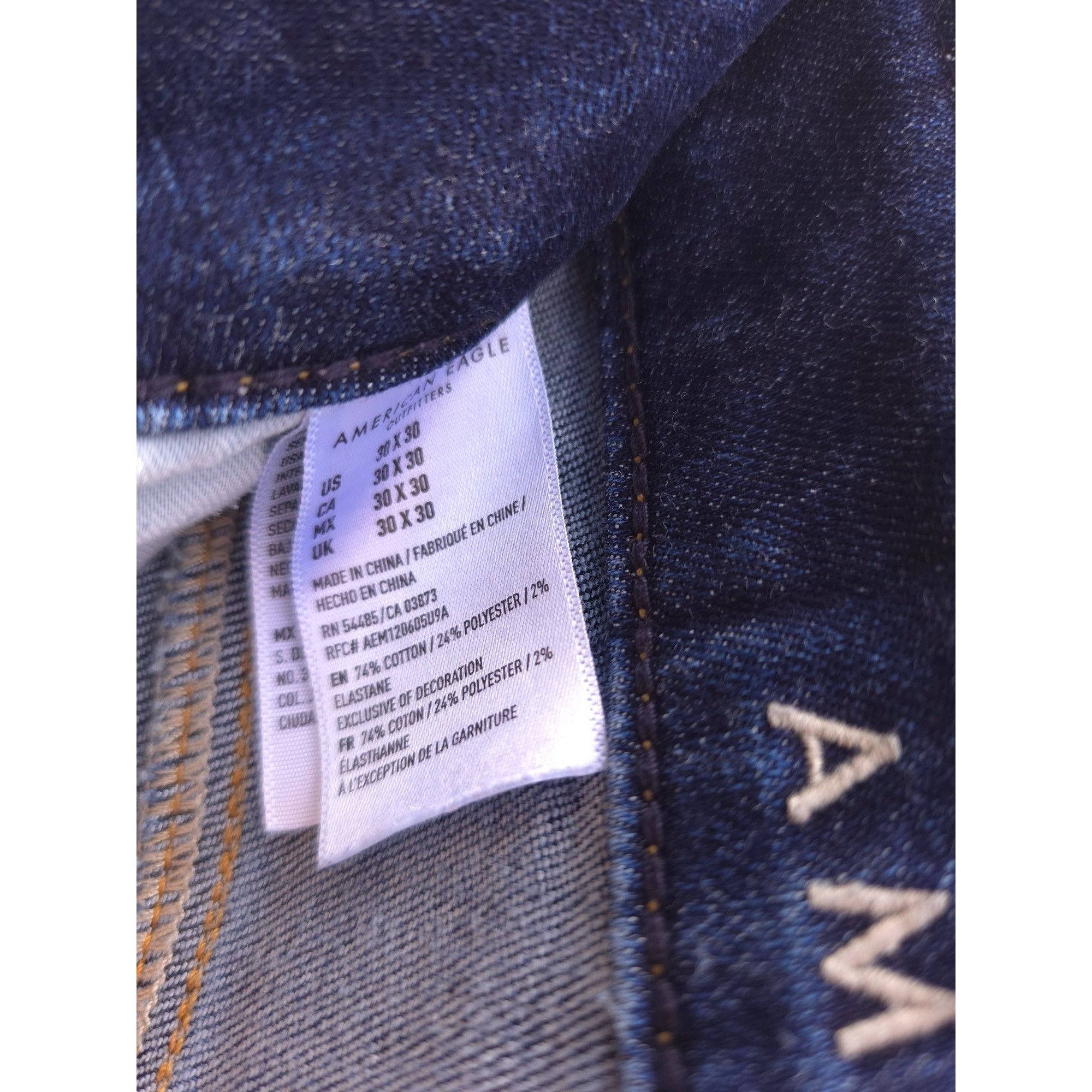 Other American Eagle Next Level Flex Mens Jeans 30x30 Blue Denim s Size US 30 / EU 46 - 2 Thumbnail