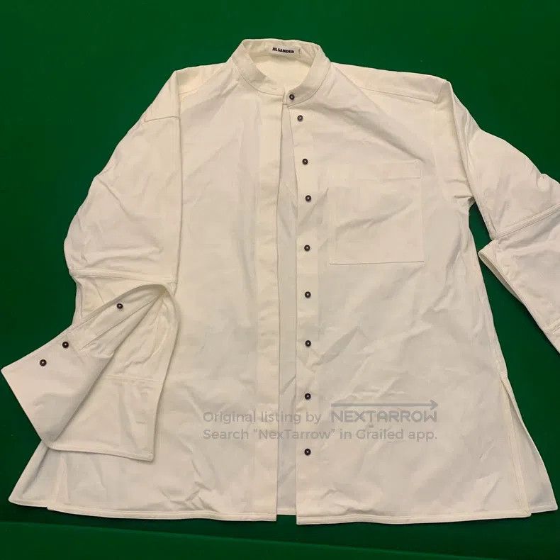 Jil Sander Jil Sander size 38 White Black Button Show Shirt Size US M / EU 48-50 / 2 - 1 Thumbnail