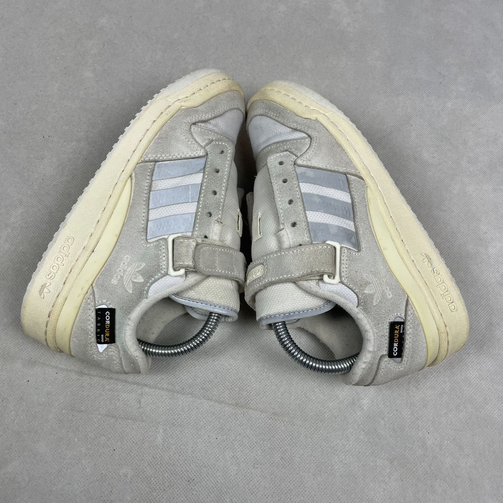 Adidas Adidas Forum Low Mens Off White Silver Metallic Sneakers 5.5 Size US 5.5 / EU 38 - 3 Thumbnail