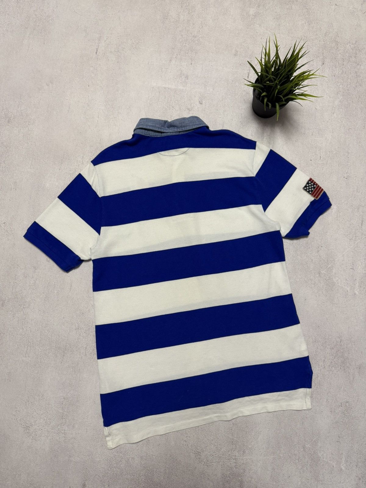 Vintage Vintage Polo Ralph Lauren Polo USA Flag Rugby Shirt Big Logo Size US M / EU 48-50 / 2 - 8 Thumbnail
