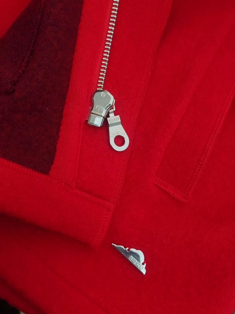Kenzo KENZO Red patchy cap coat Size US L / EU 52-54 / 3 - 3 Thumbnail