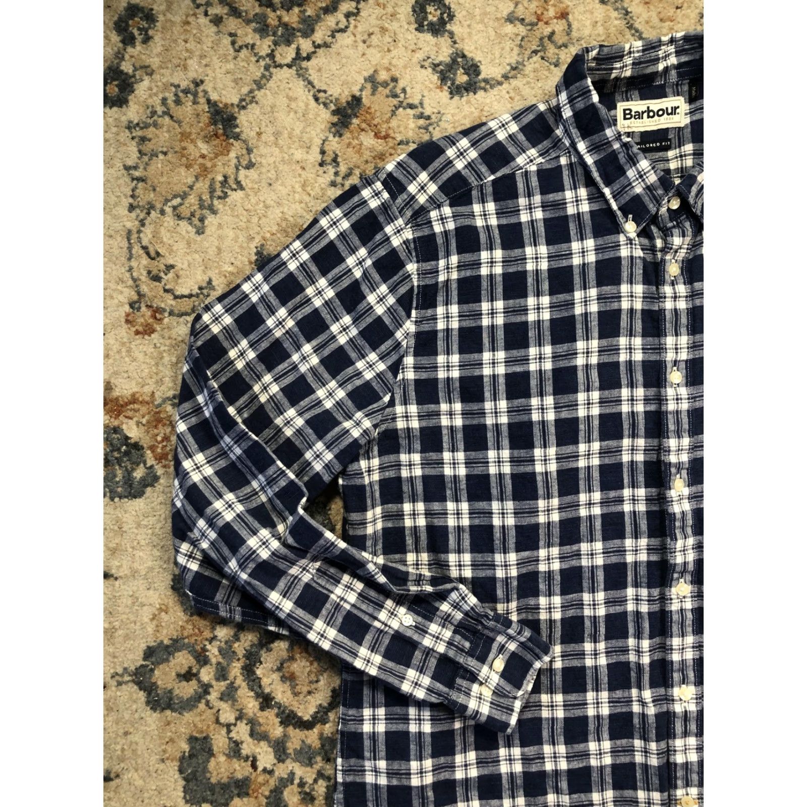 Barbour Barbour Shirt Mens Large Blue Plaid Tailored Fit Long Sleeve Button Down Casual Size US L / EU 52-54 / 3 - 3 Thumbnail