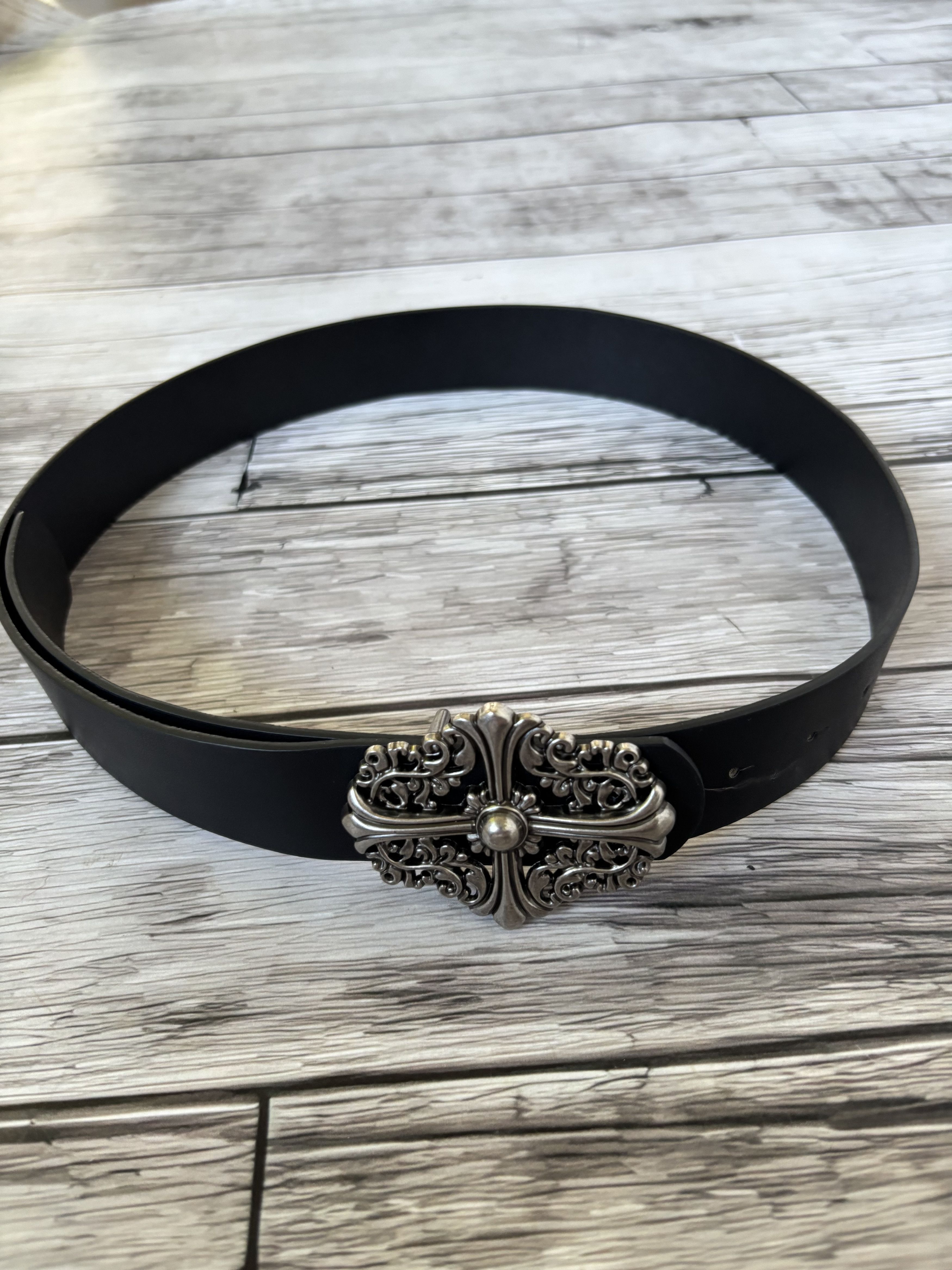 Other VTG CHROME HEARTS DIESEL STYLE HEAVY LEATHER METAL BELT Size ONE SIZE - 2 Thumbnail