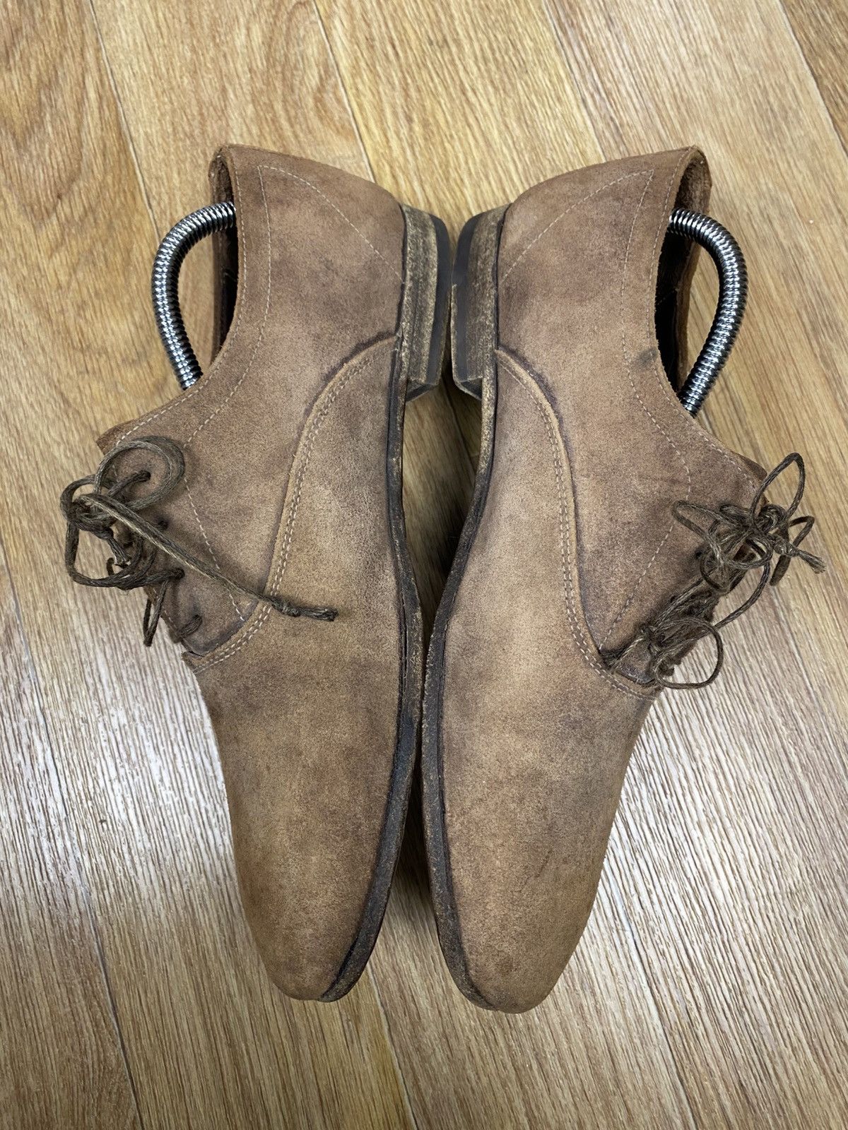 Japanese Brand × Shoto Shoto Avantgarde Plain Toe Brown Suede Shoes Size US 7 / EU 40 - 4 Thumbnail