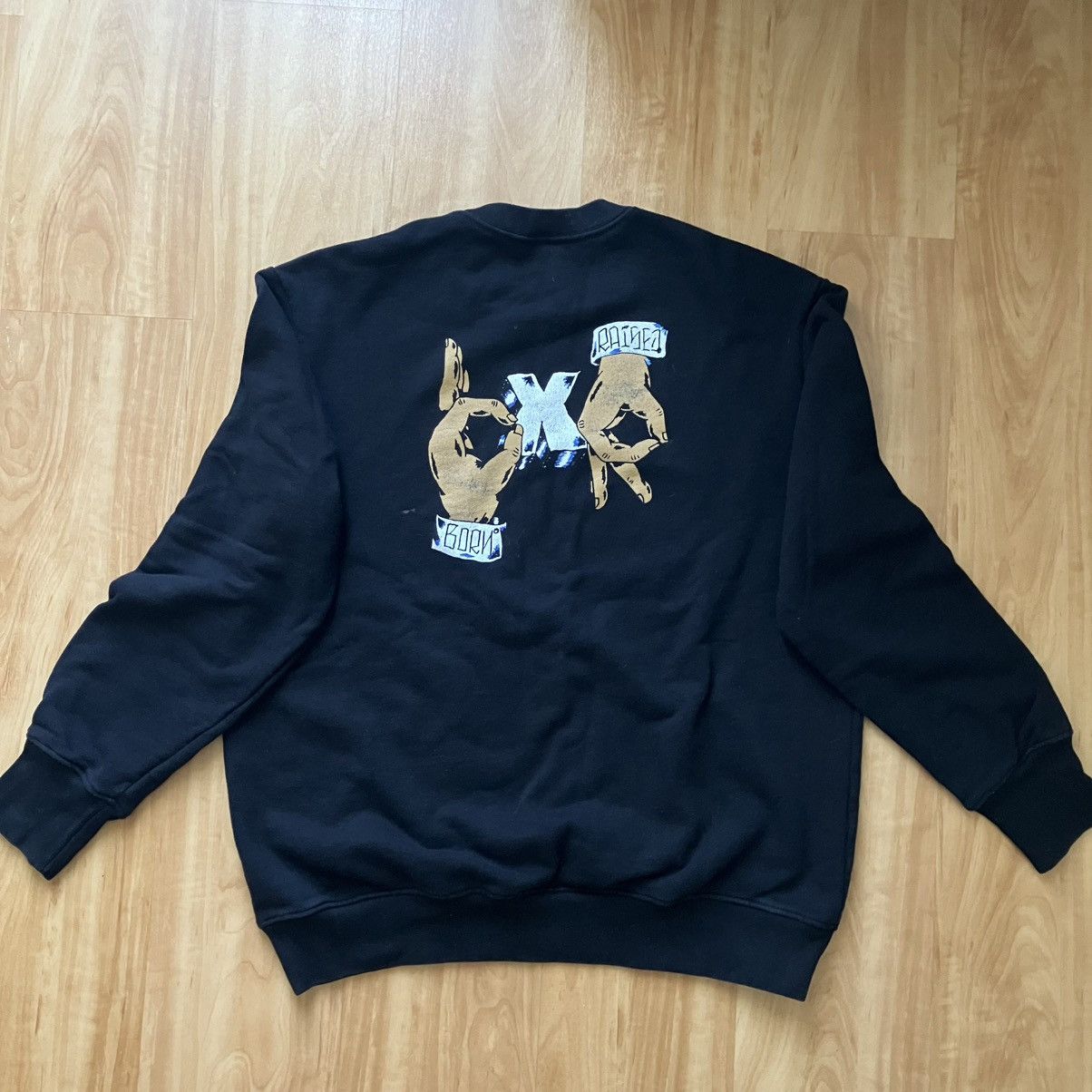 Born X Raised Born X Raised “LA Hands” Crewneck in Black Size US XXL / EU 58 / 5 - 1 Thumbnail