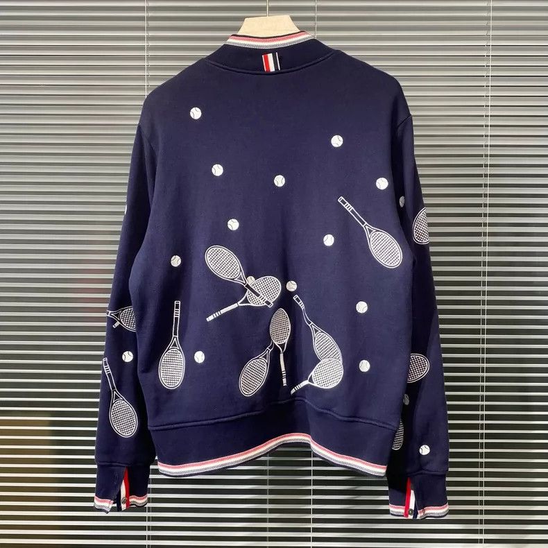 Thom Browne Thom Browne size3 Tennis embroidered jacket Size US L / EU 52-54 / 3 - 2 Thumbnail