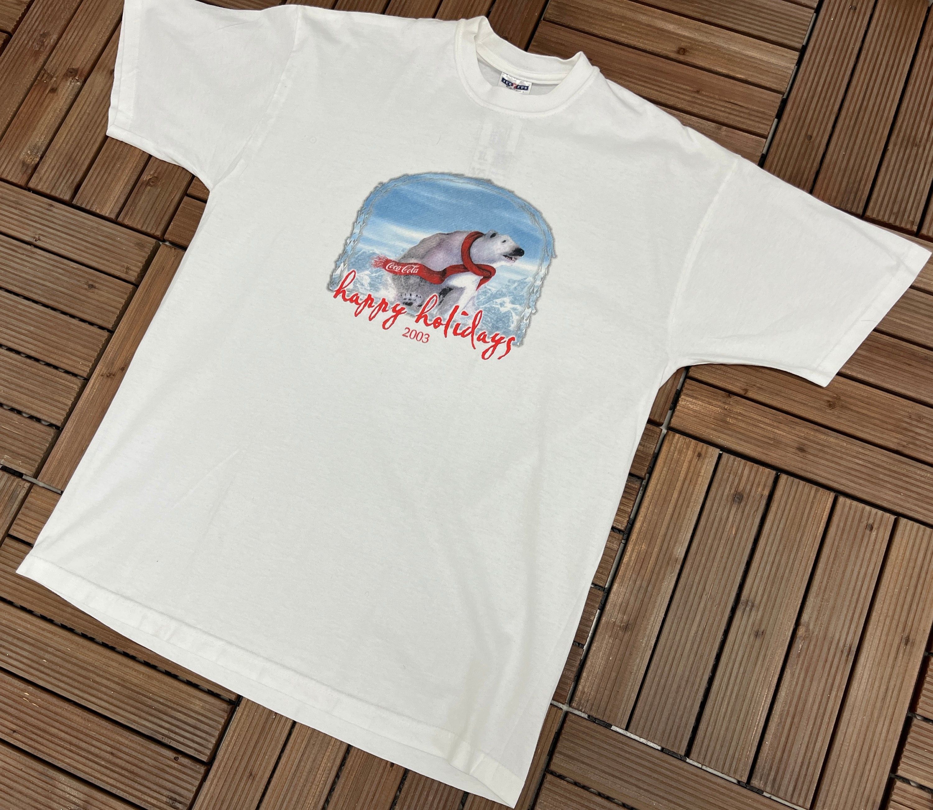 Vintage Coca-Cola Happy Holidays 2003 Vintage White T-Shirt Tee Size US XXL / EU 58 / 5 - 3 Thumbnail