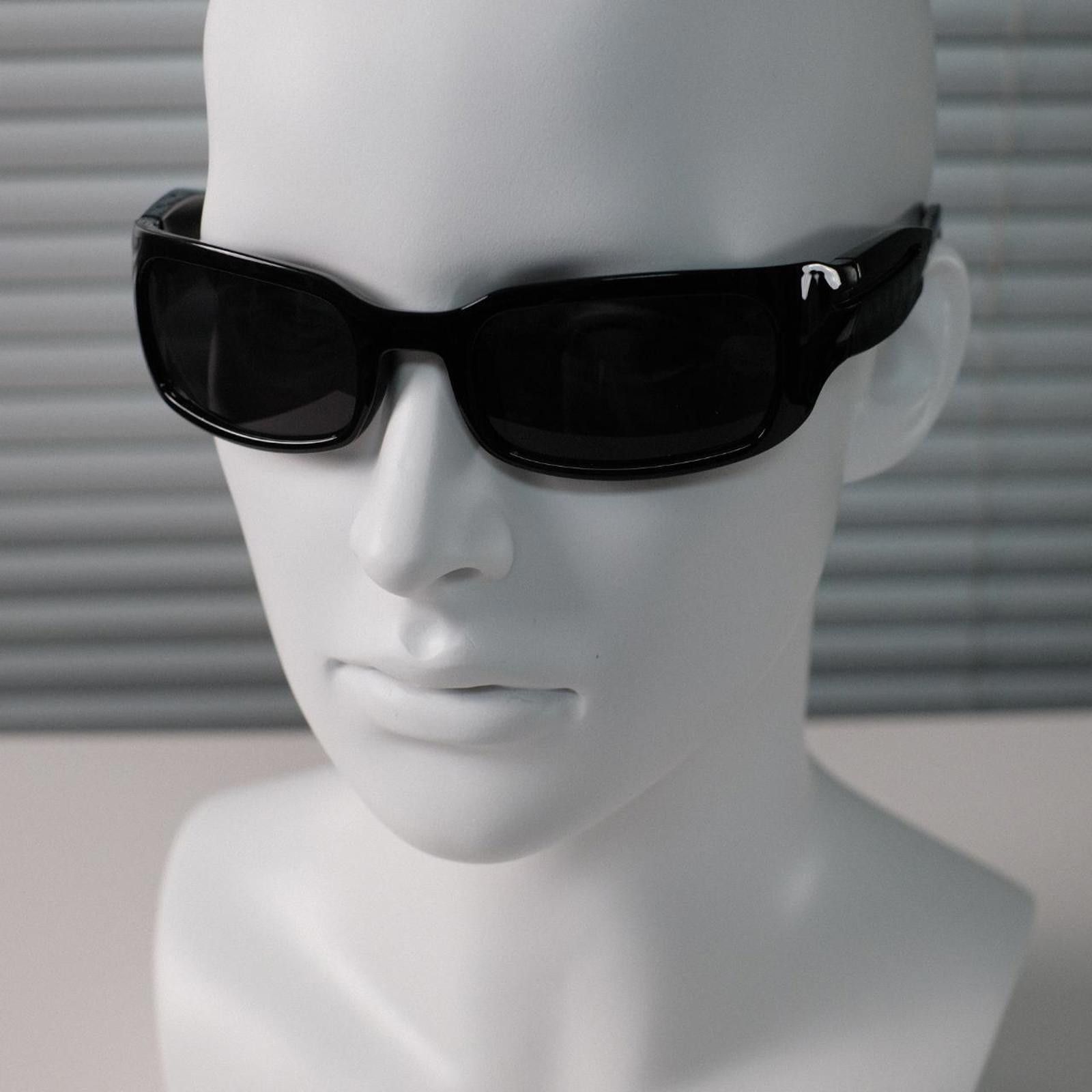 Other vtgY2k Avant Garde Futuristic Black Rectangle Sunglasses Size ONE SIZE - 2 Thumbnail