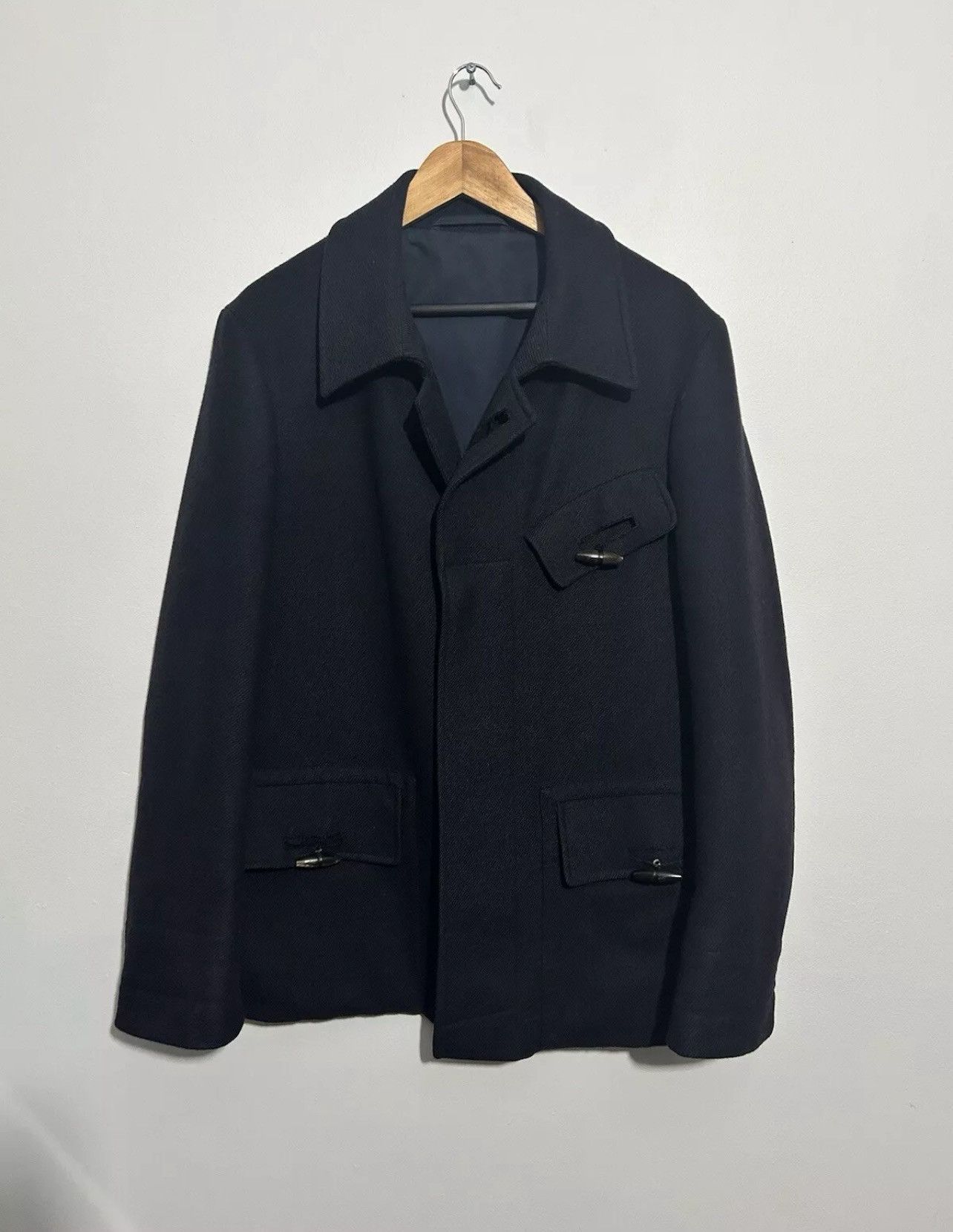 Alexander McQueen Alexander McQueen Dark Navy Double Breasted Coat Size EU 54 Size US L / EU 52-54 / 3 - 1 Thumbnail