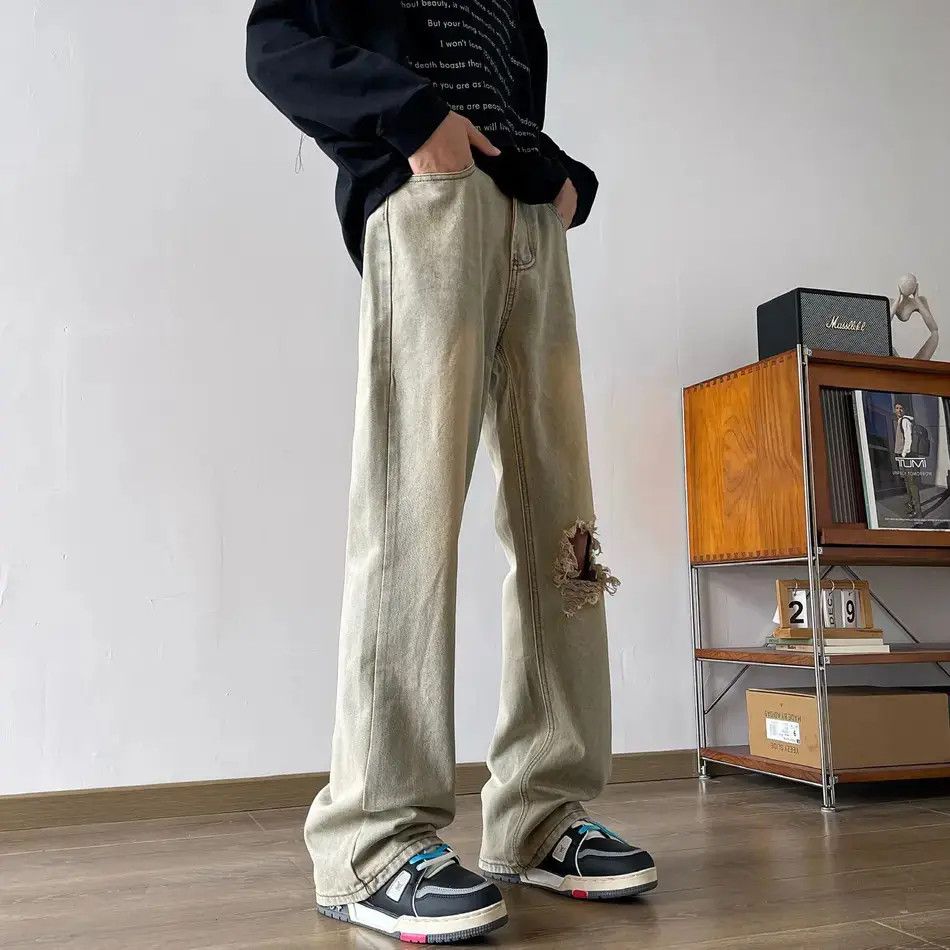 Japanese Brand Retro straight tube loose slightly flared jeans Size US 32 / EU 48 - 2 Thumbnail
