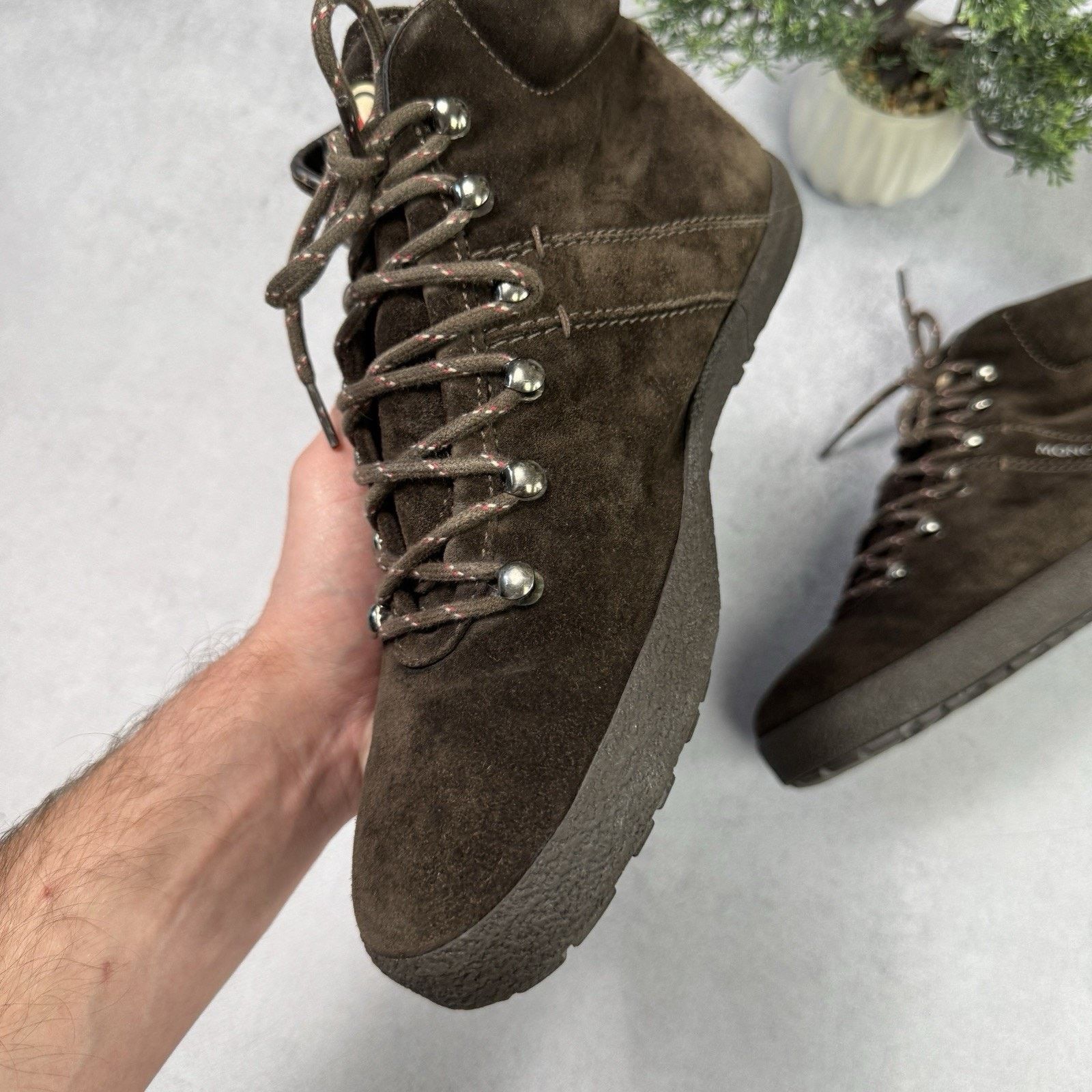 Moncler Moncler Men Brown Hi Top Suede Boot Size 42 US 9 Size US 9 / EU 42 - 6 Thumbnail